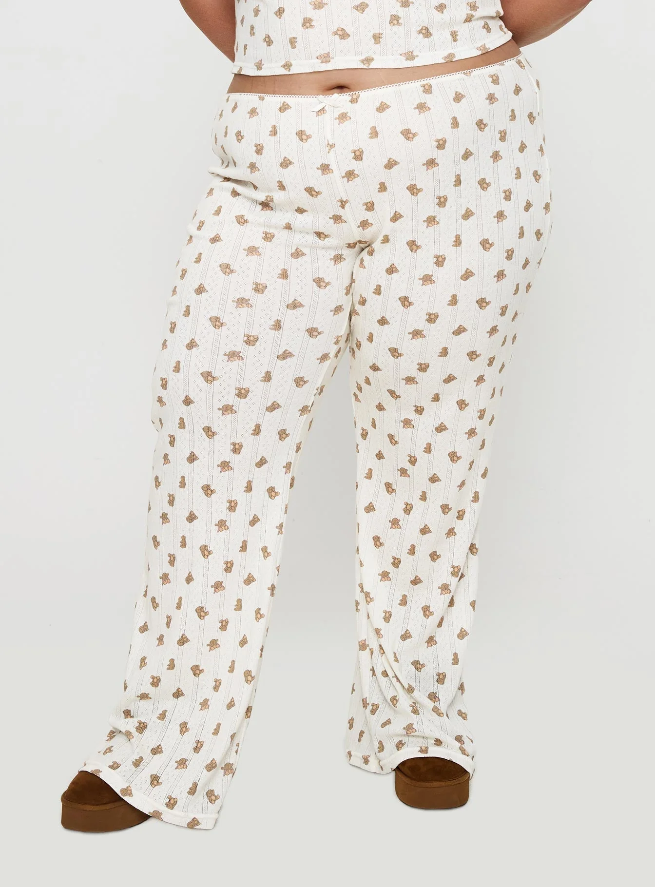 Sleepytea Pointelle Sleep Pant Multi Curve - Image 2