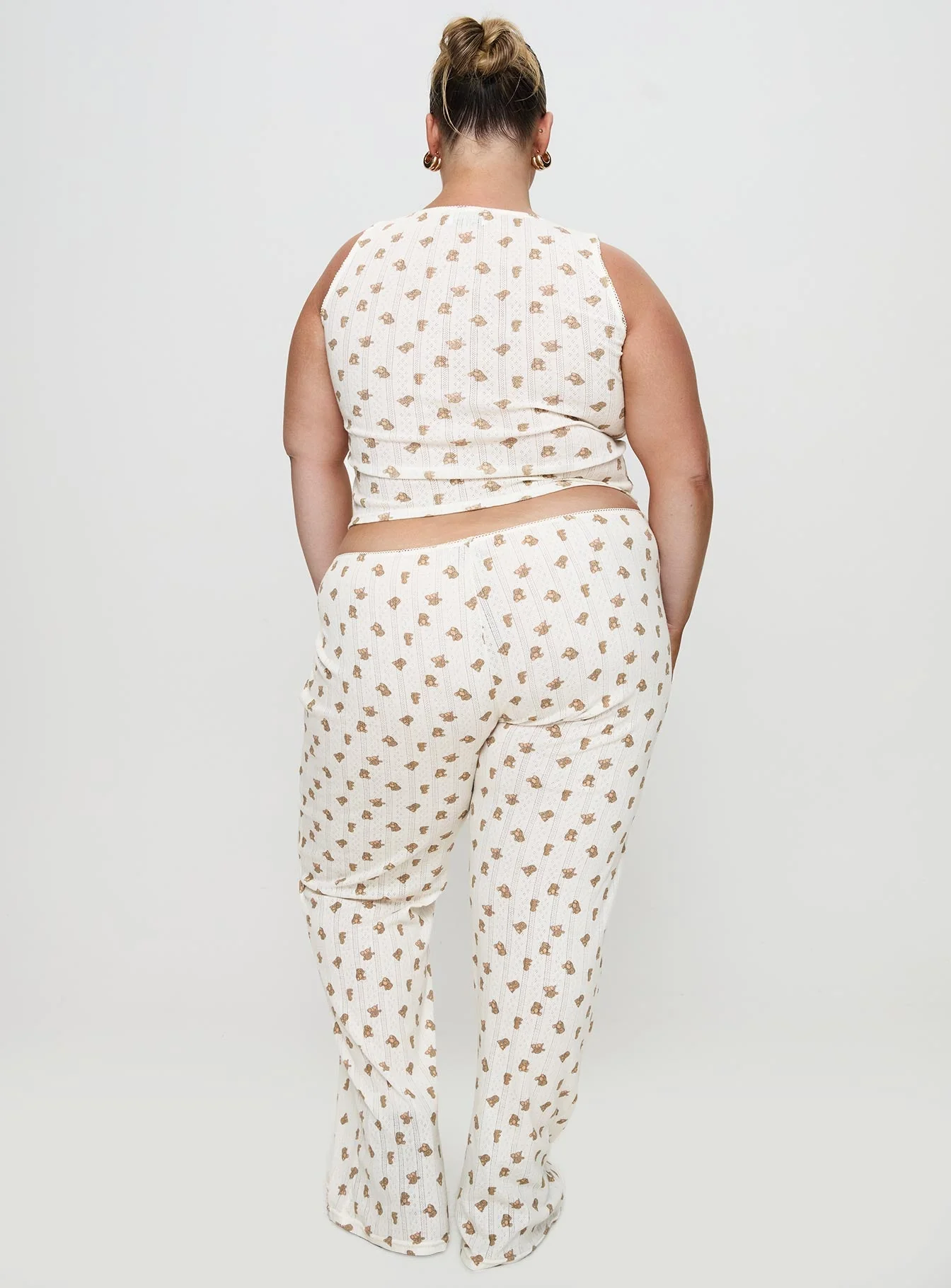 Sleepytea Pointelle Sleep Tank Top Multi Curve - Image 5