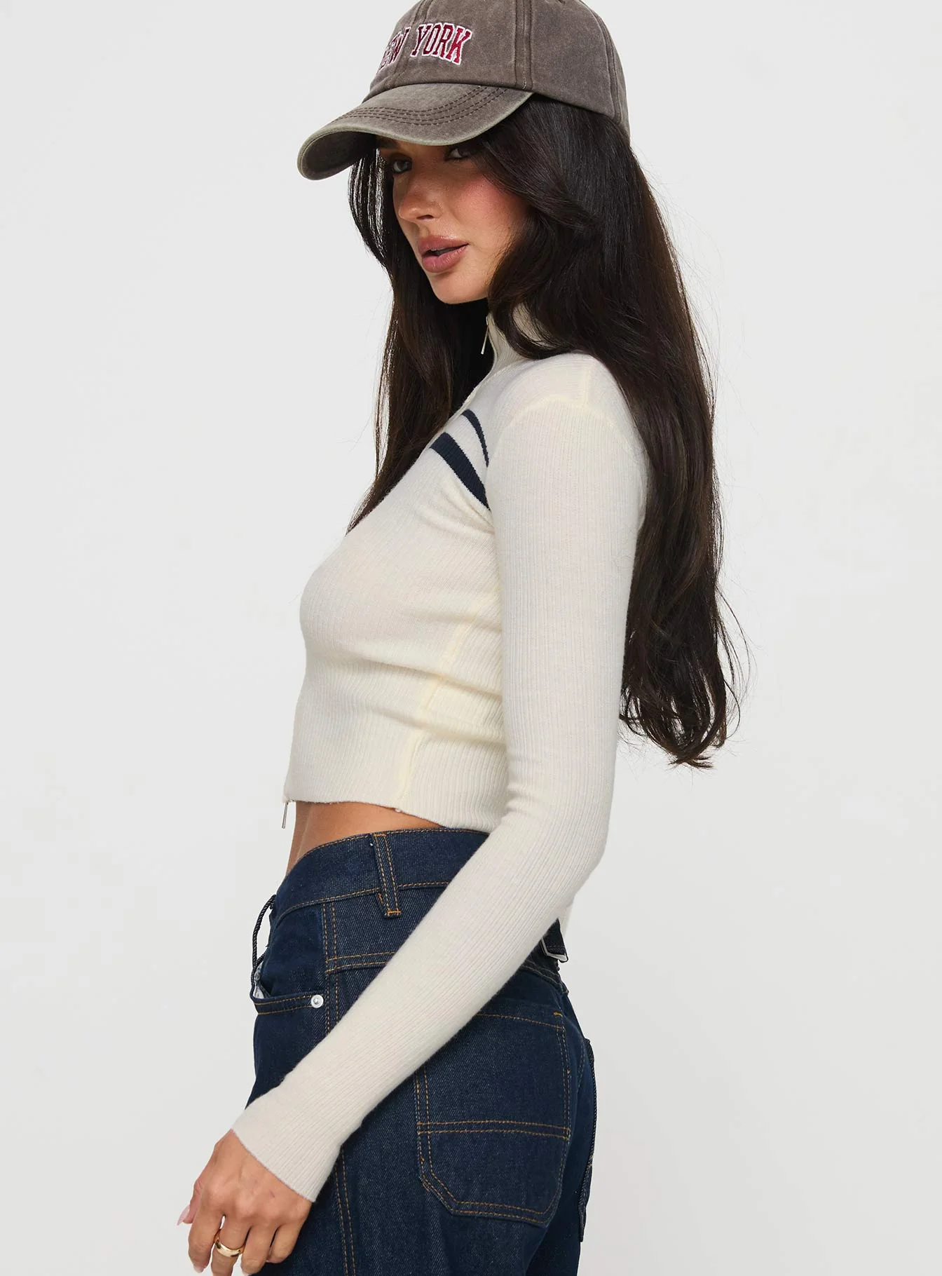 Slow It Down Long Sleeve Top Cream - Image 4