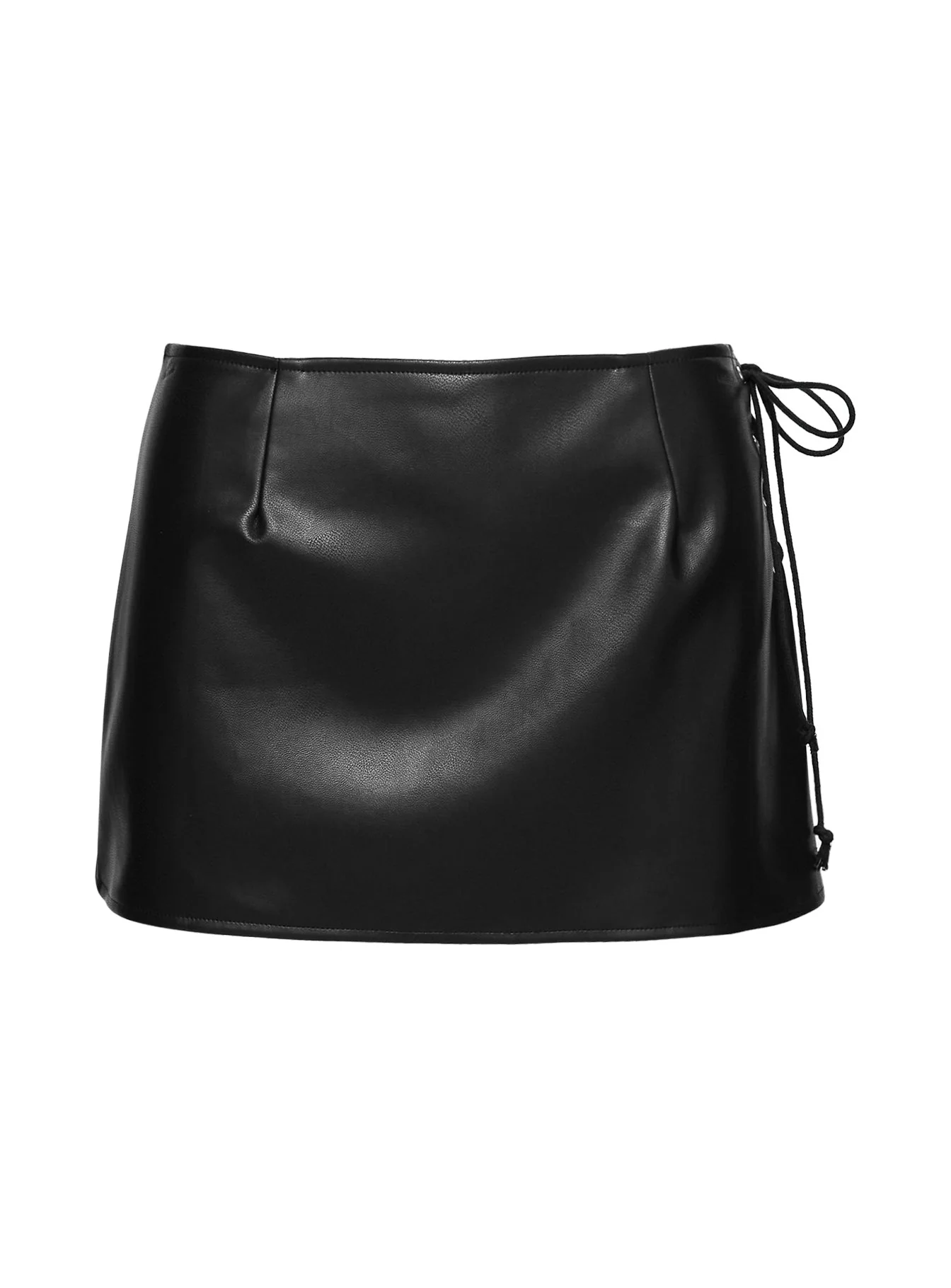 Smolder Tie Up Mini Skirt Black - Image 4