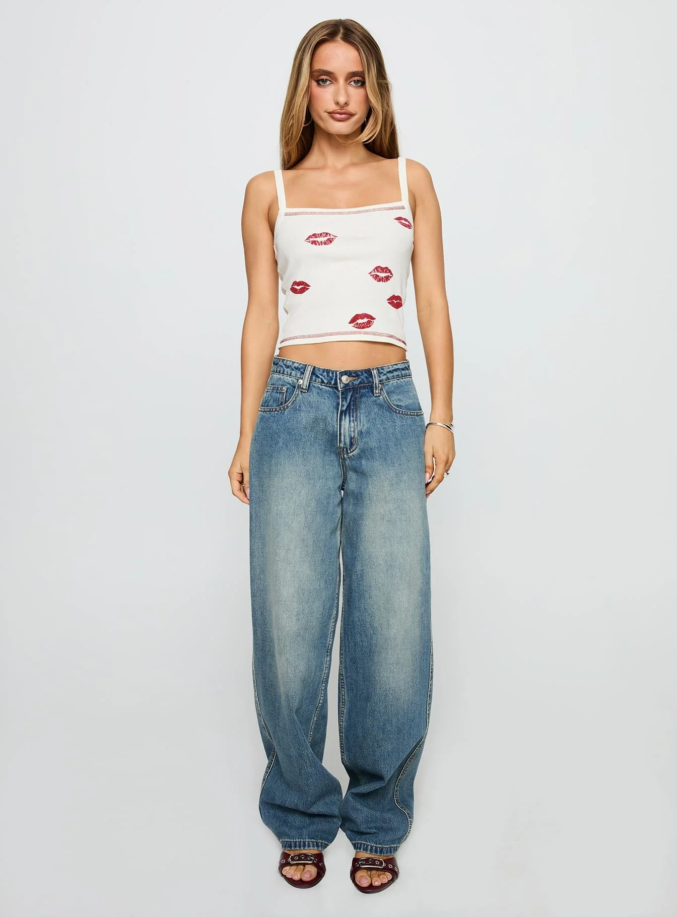 Smooches Graphic Top Cream - Image 7
