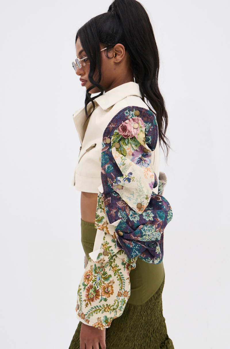 SNAP OUT OF IT ULTRA CROP MOTO IN JACQUARD - Image 7