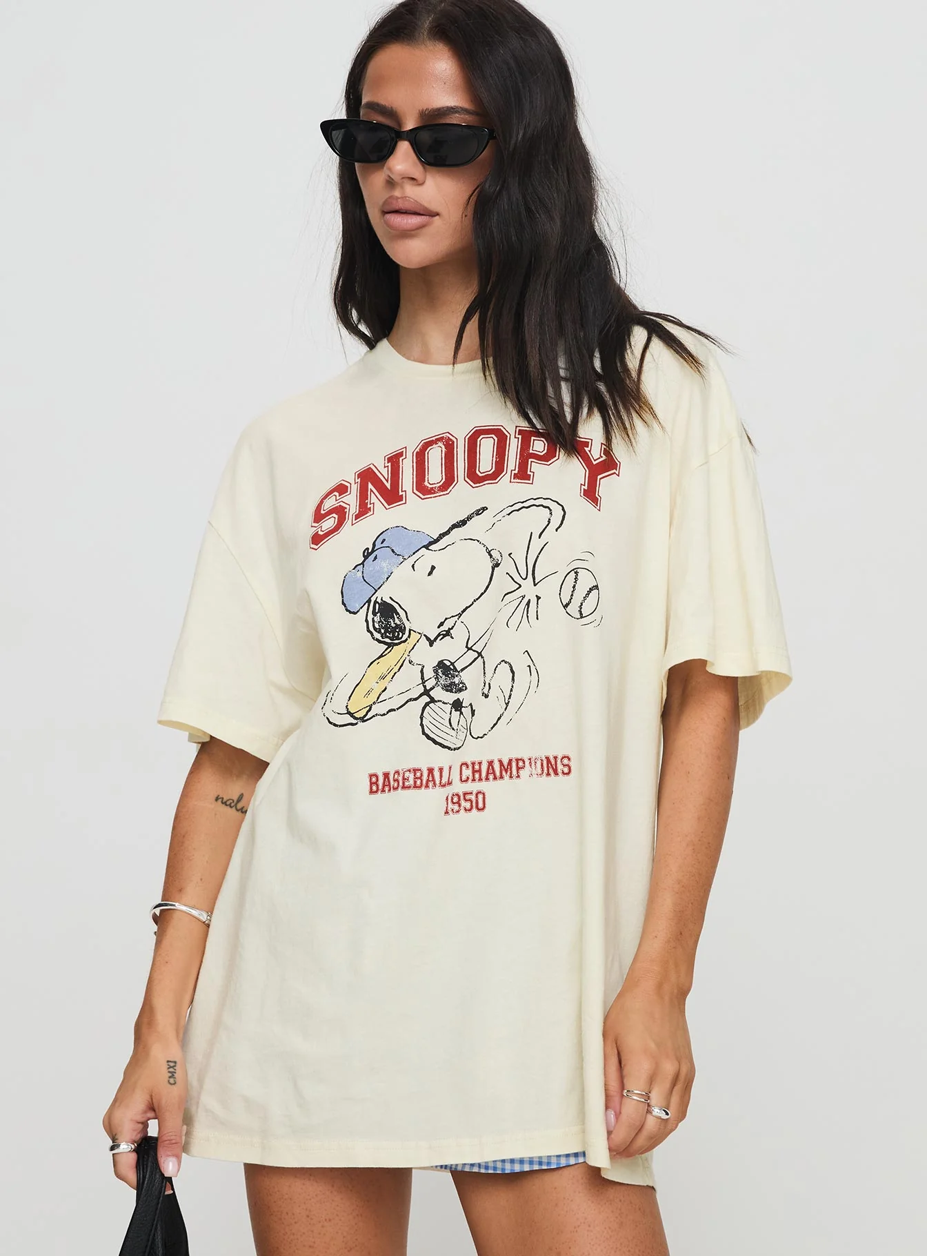 Snoopy Championship Oversized Tee White - Image 2