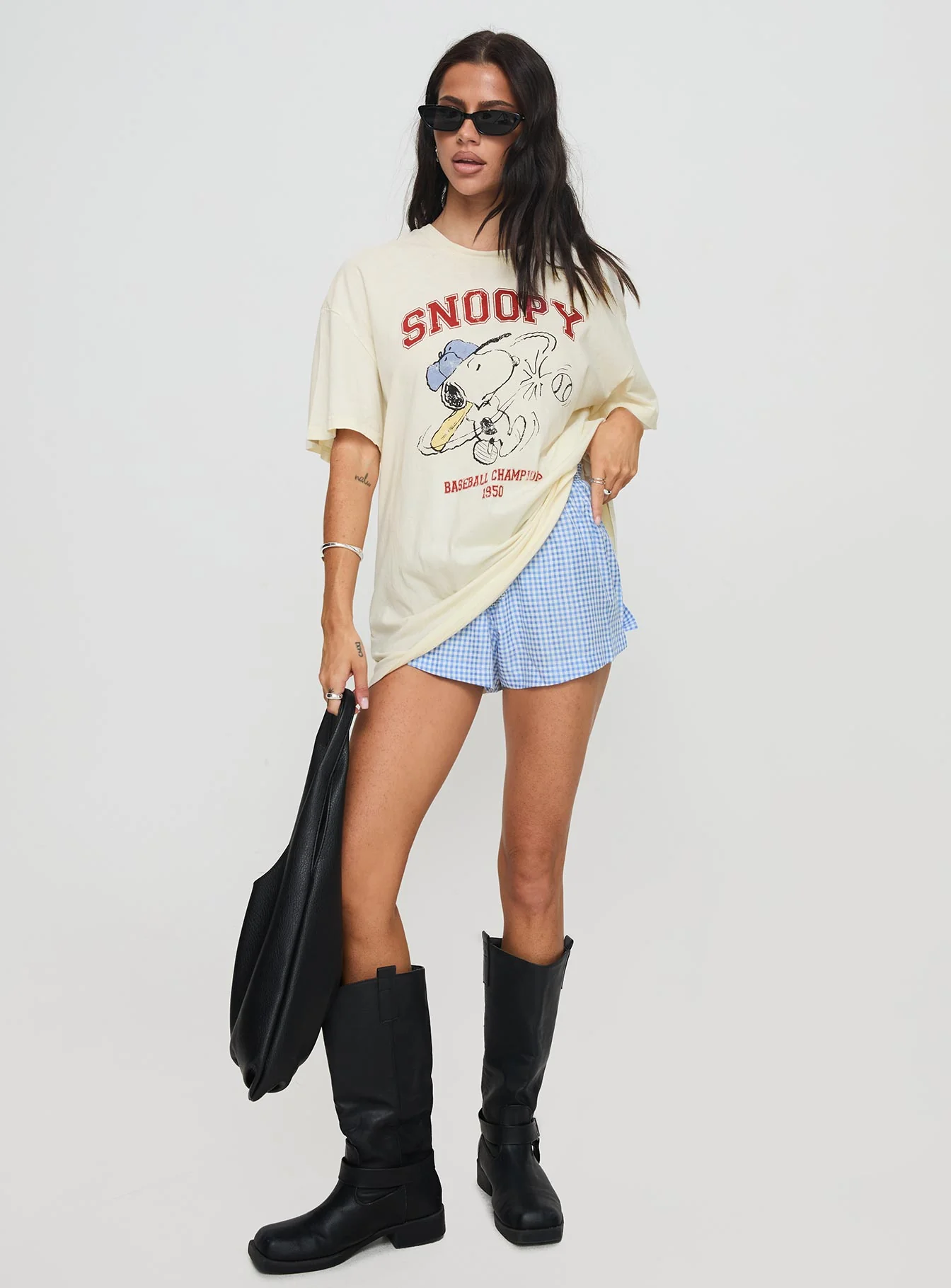 Snoopy Championship Oversized Tee White - Image 3