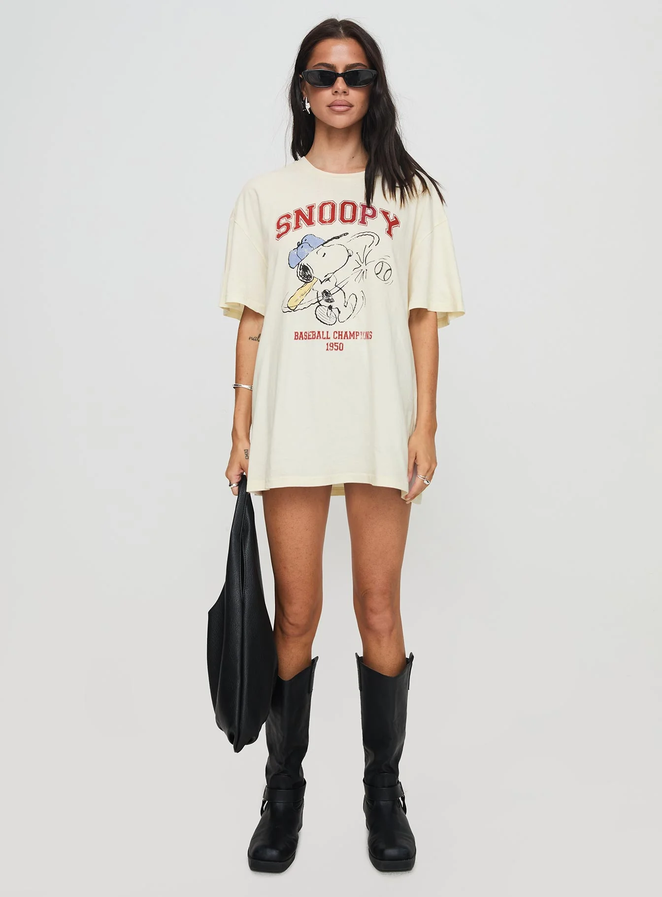 Snoopy Championship Oversized Tee White - Image 7