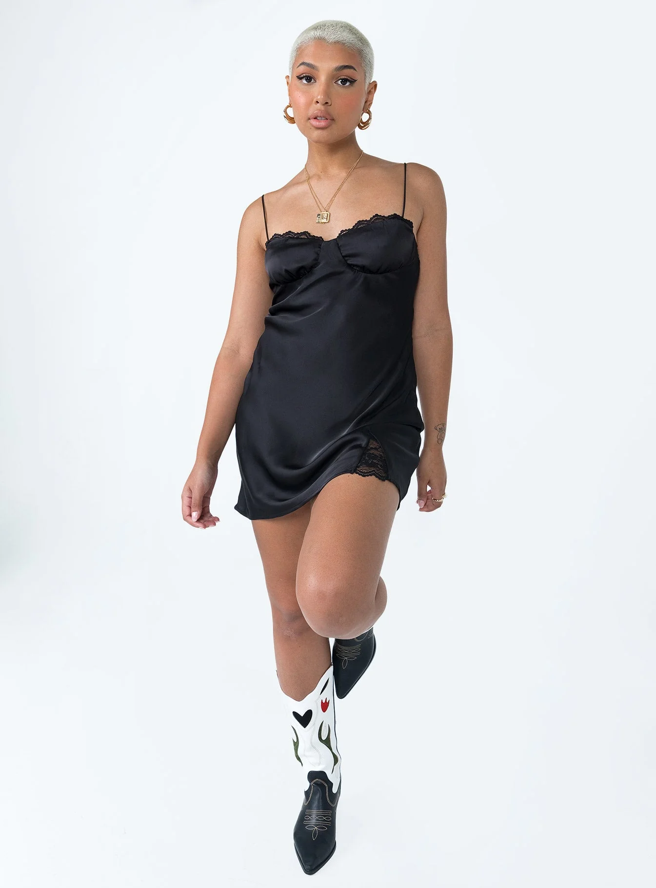 Snowbird Mini Dress Black - Image 3