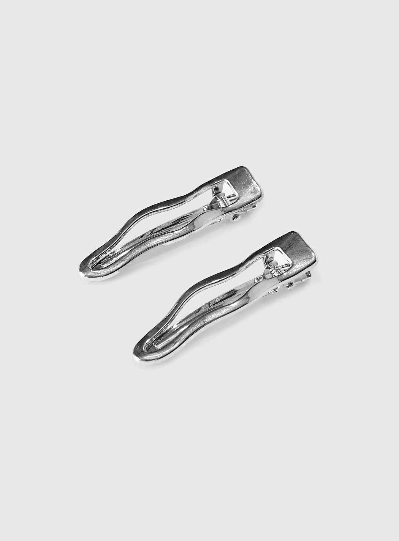 So Divine Hair Clip 2 Pack Silver - Image 2