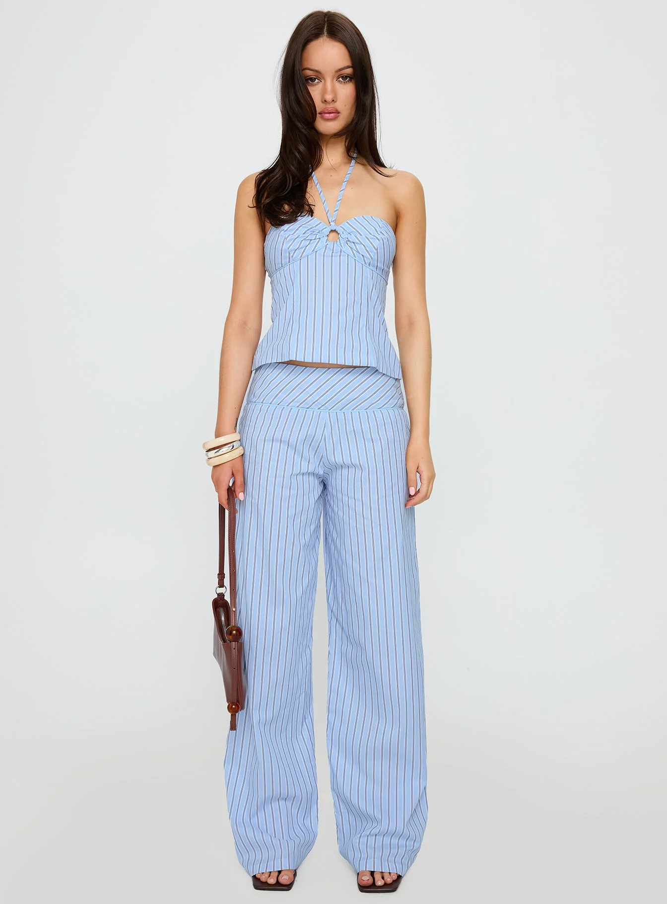 Sofea Halter Top Blue Stripe - Image 7