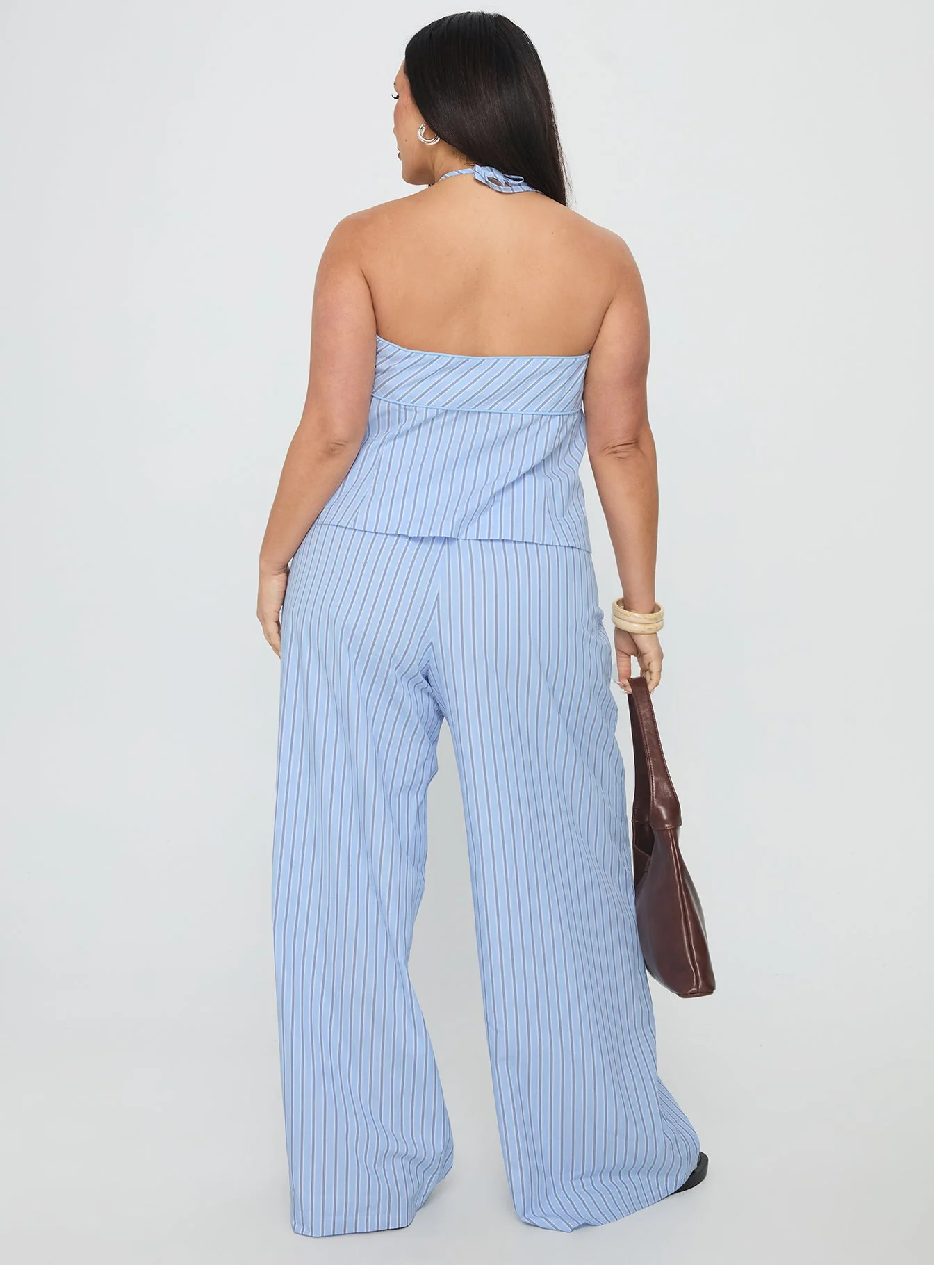 Sofea Mid Rise Pant Blue Stripe Curve - Image 5