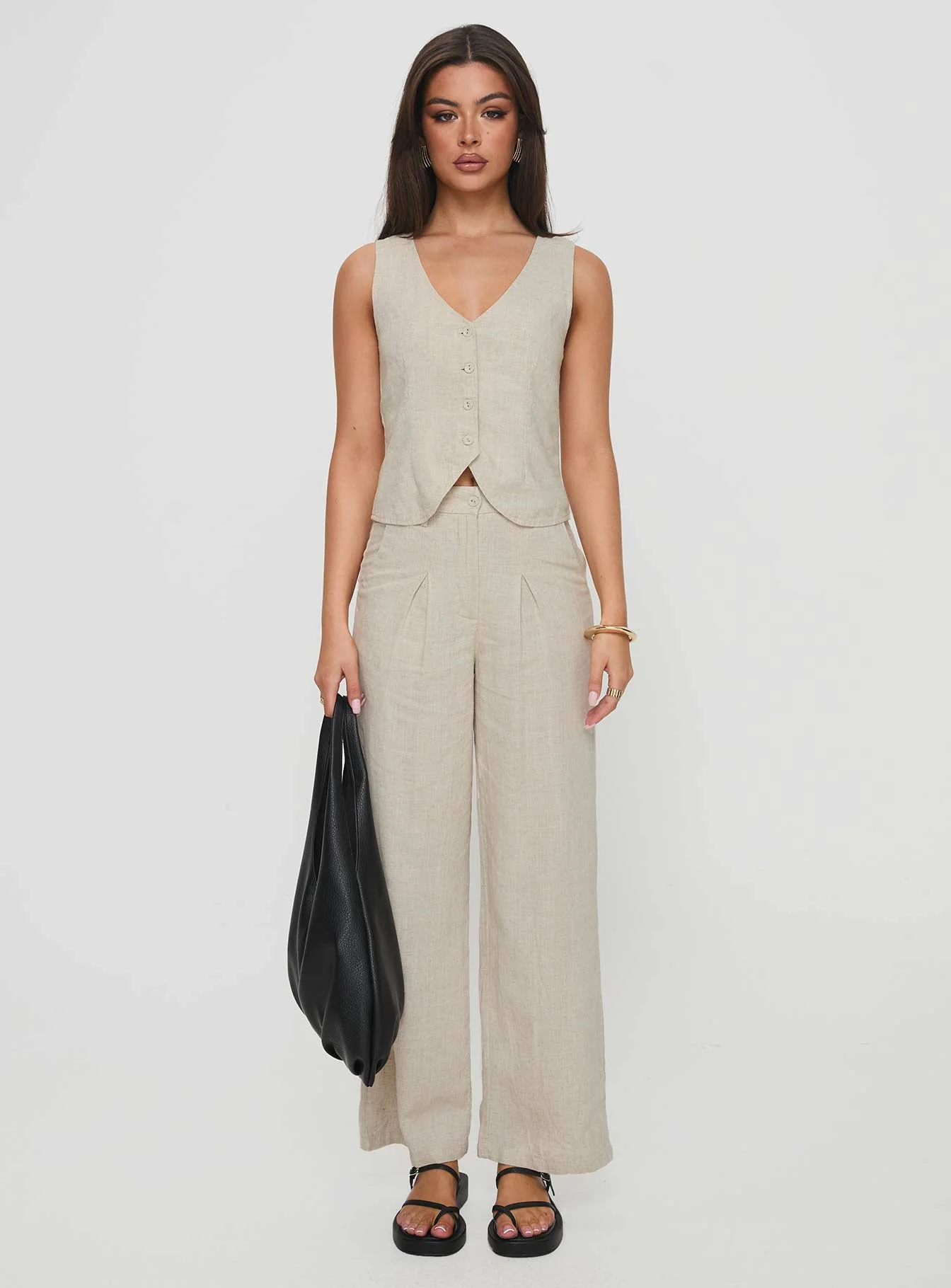 Sofi Vest Top Beige - Image 7