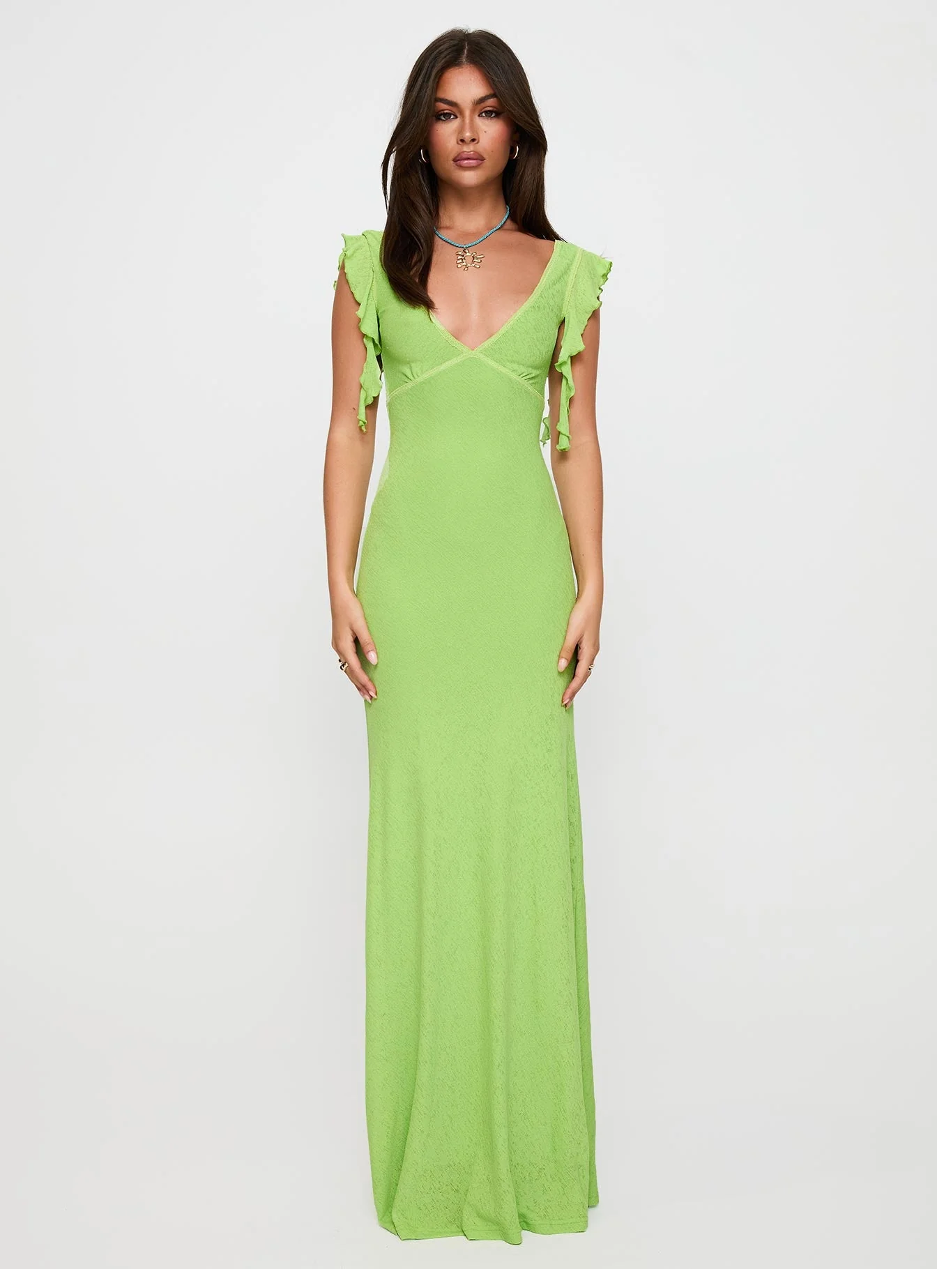 Soleila Maxi Dress Green Tonal - Image 7