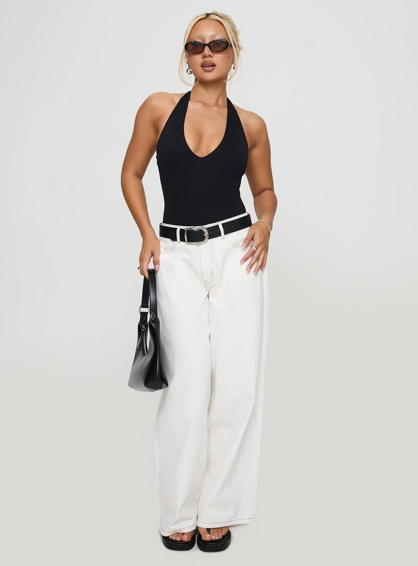 Someone New Halter Bodysuit Black - Image 3