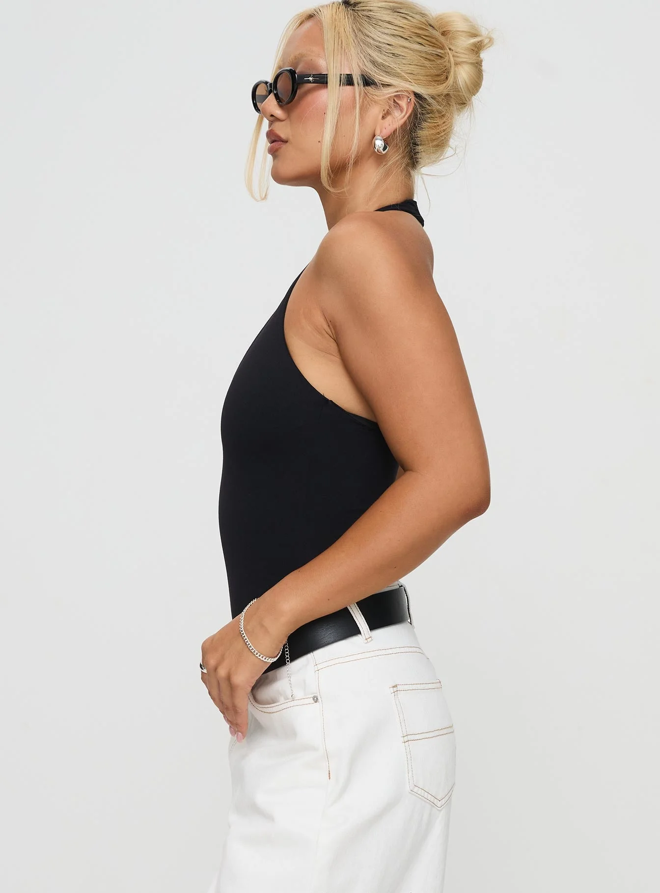 Someone New Halter Bodysuit Black - Image 4