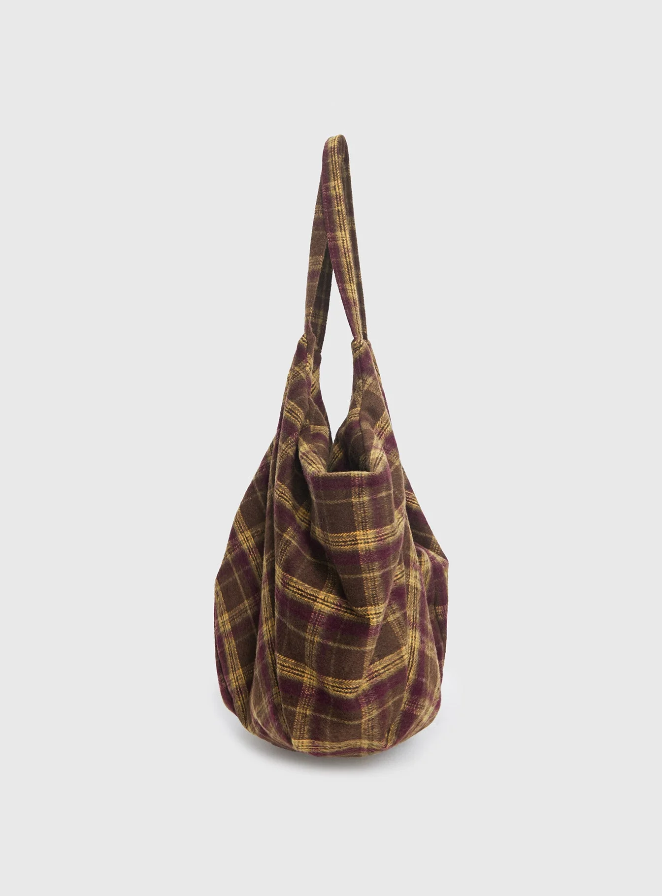 Sonora Oversized Tote Bag Brown Check - Image 3