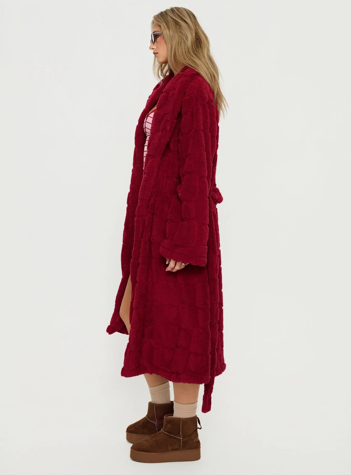 Soothe Bath Robe Burgundy - Image 4