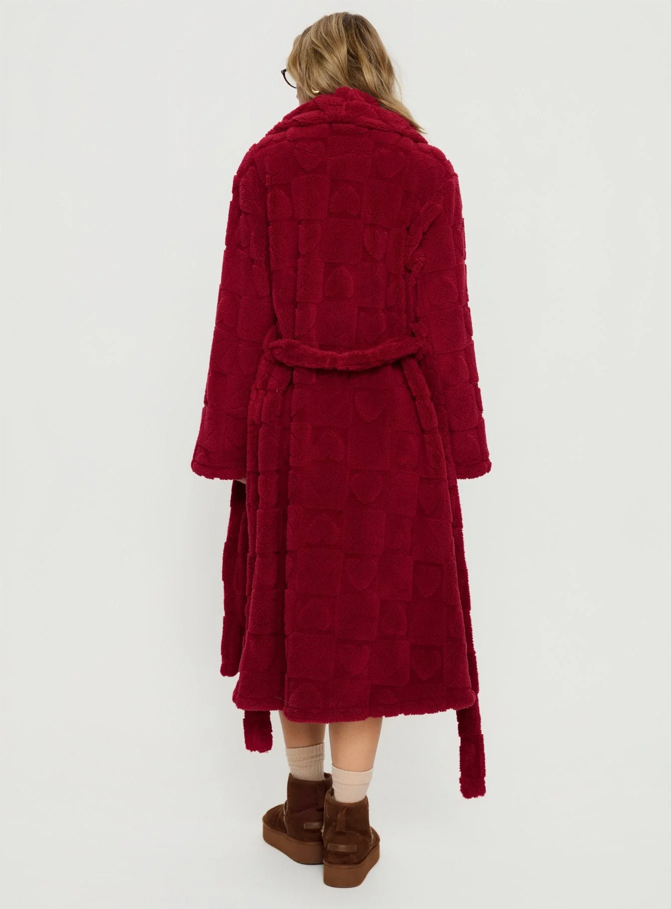 Soothe Bath Robe Burgundy - Image 5