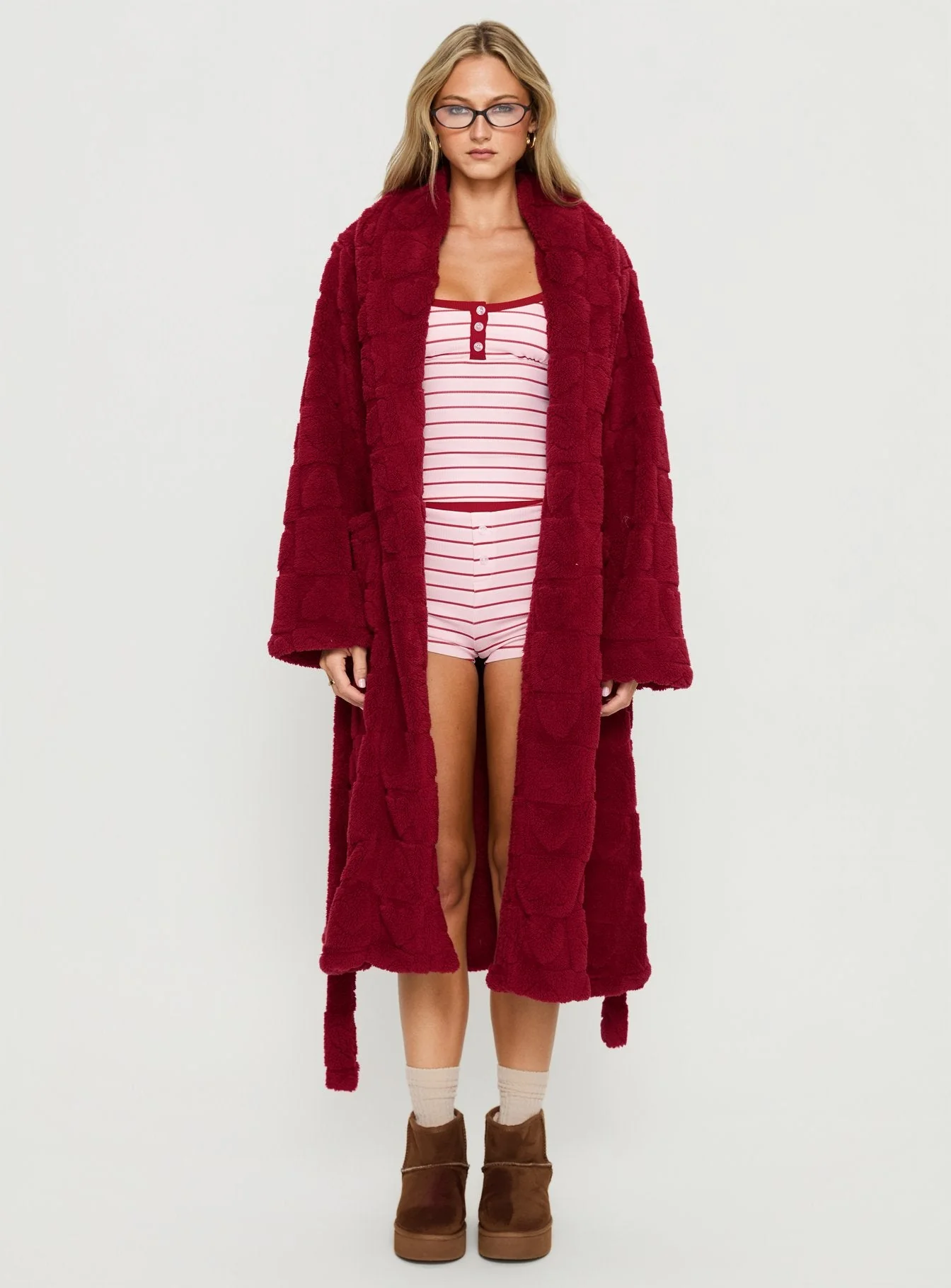 Soothe Bath Robe Burgundy - Image 7