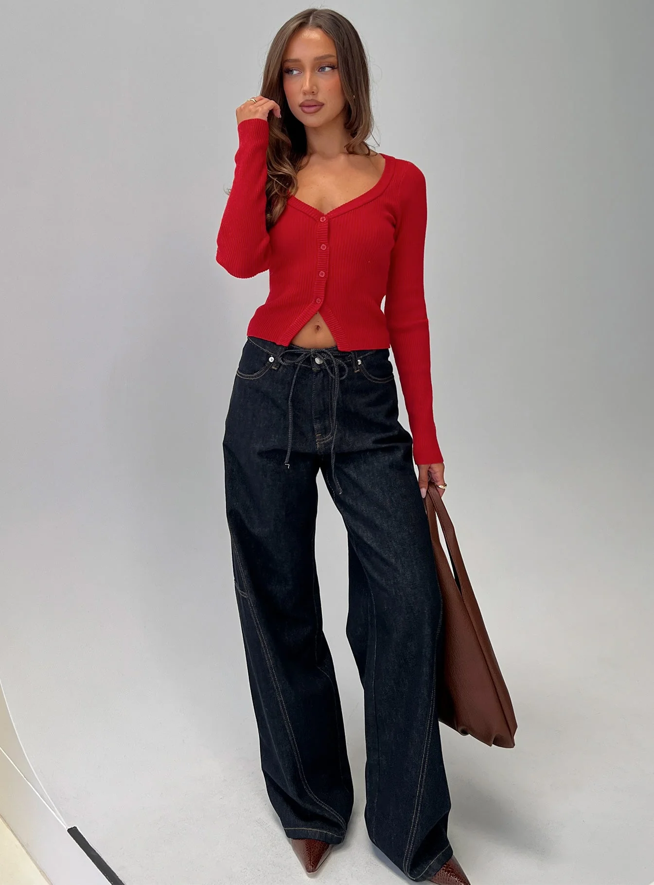 Sorenna Long Sleeve Top Red - Image 8