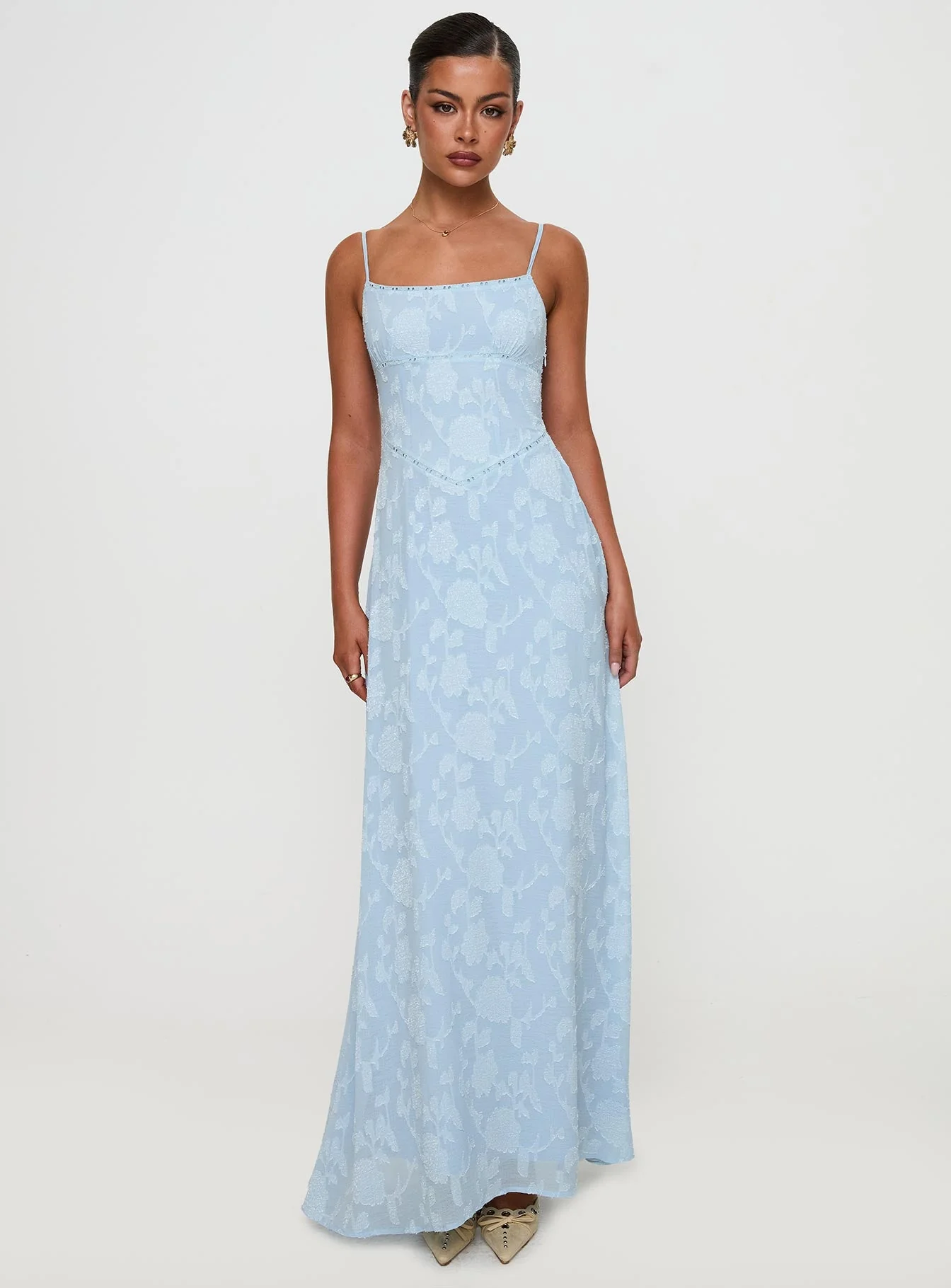 South Of France Maxi Dress Blue - Image 2