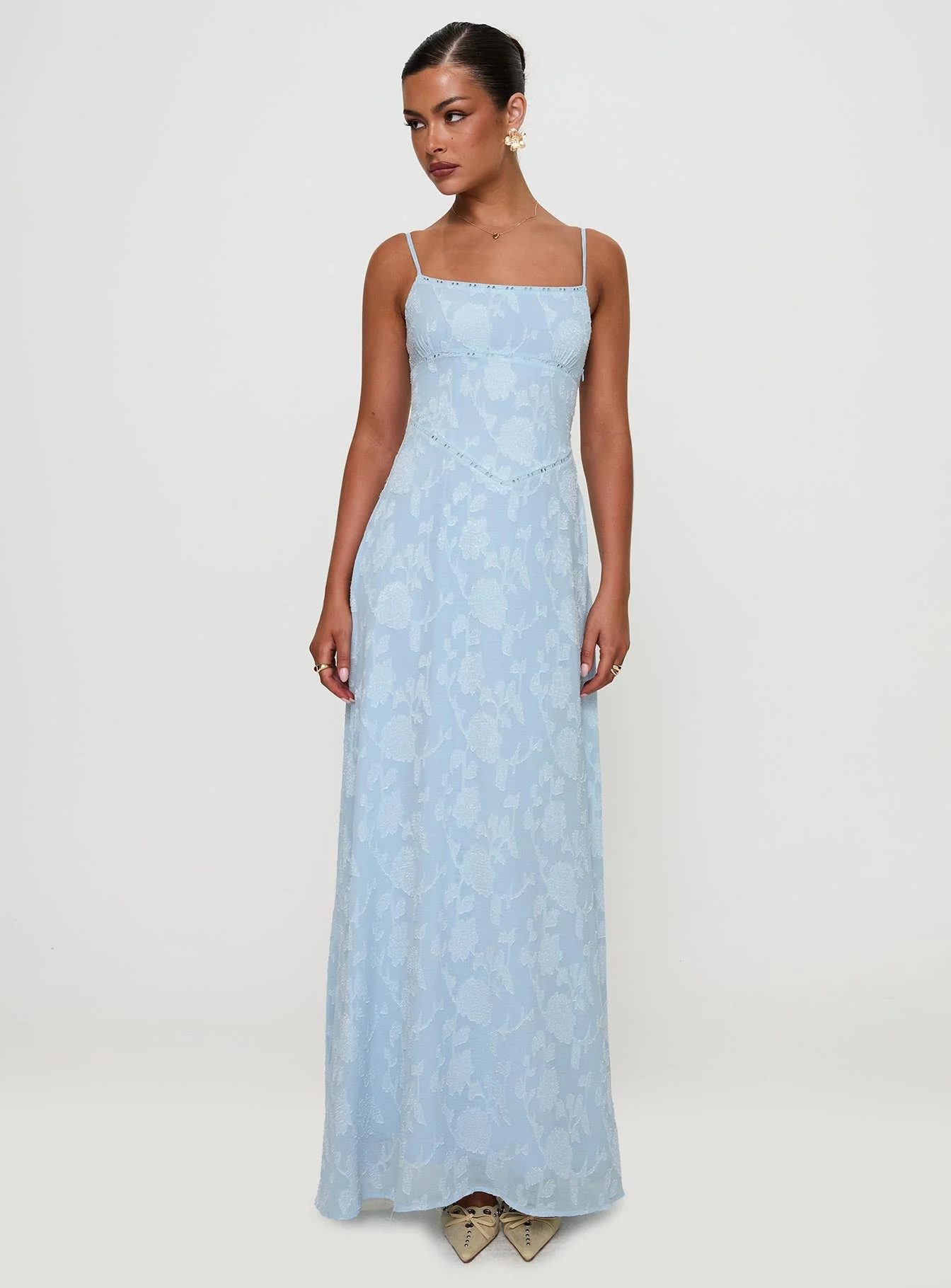 South Of France Maxi Dress Blue - Image 3