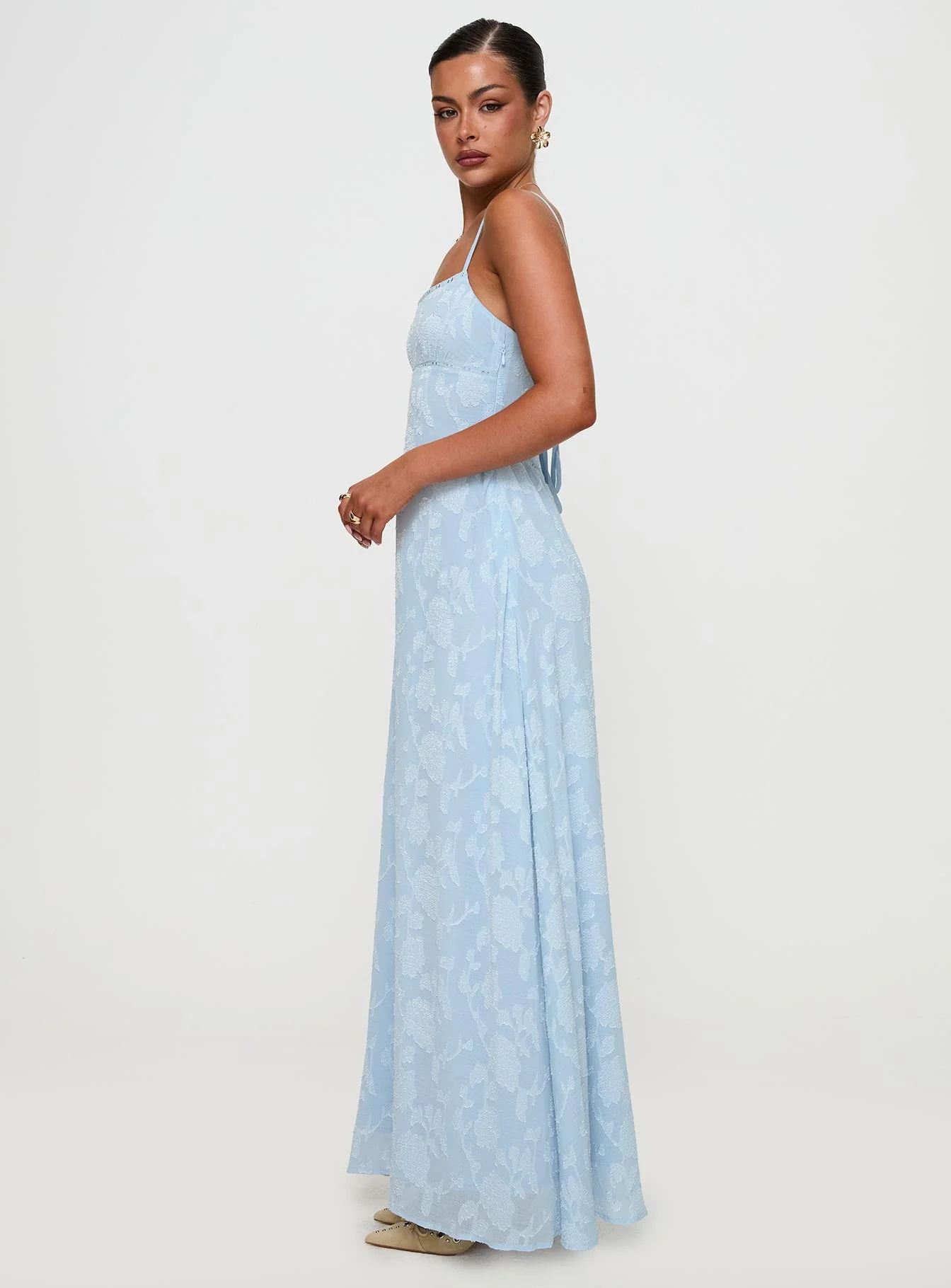 South Of France Maxi Dress Blue - Image 4