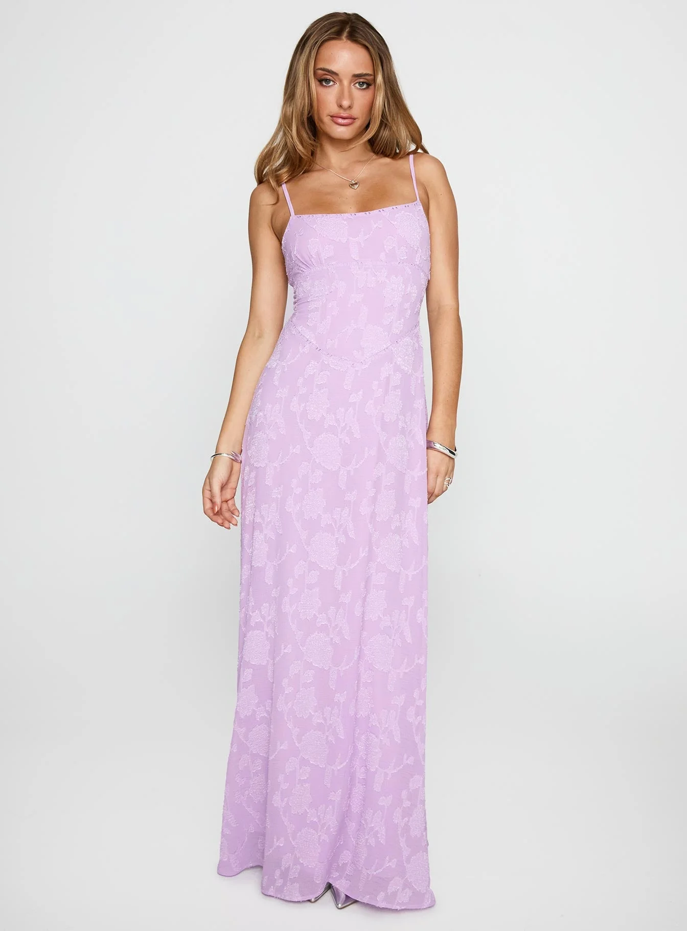 South Of France Maxi Dress Lilac - Image 2