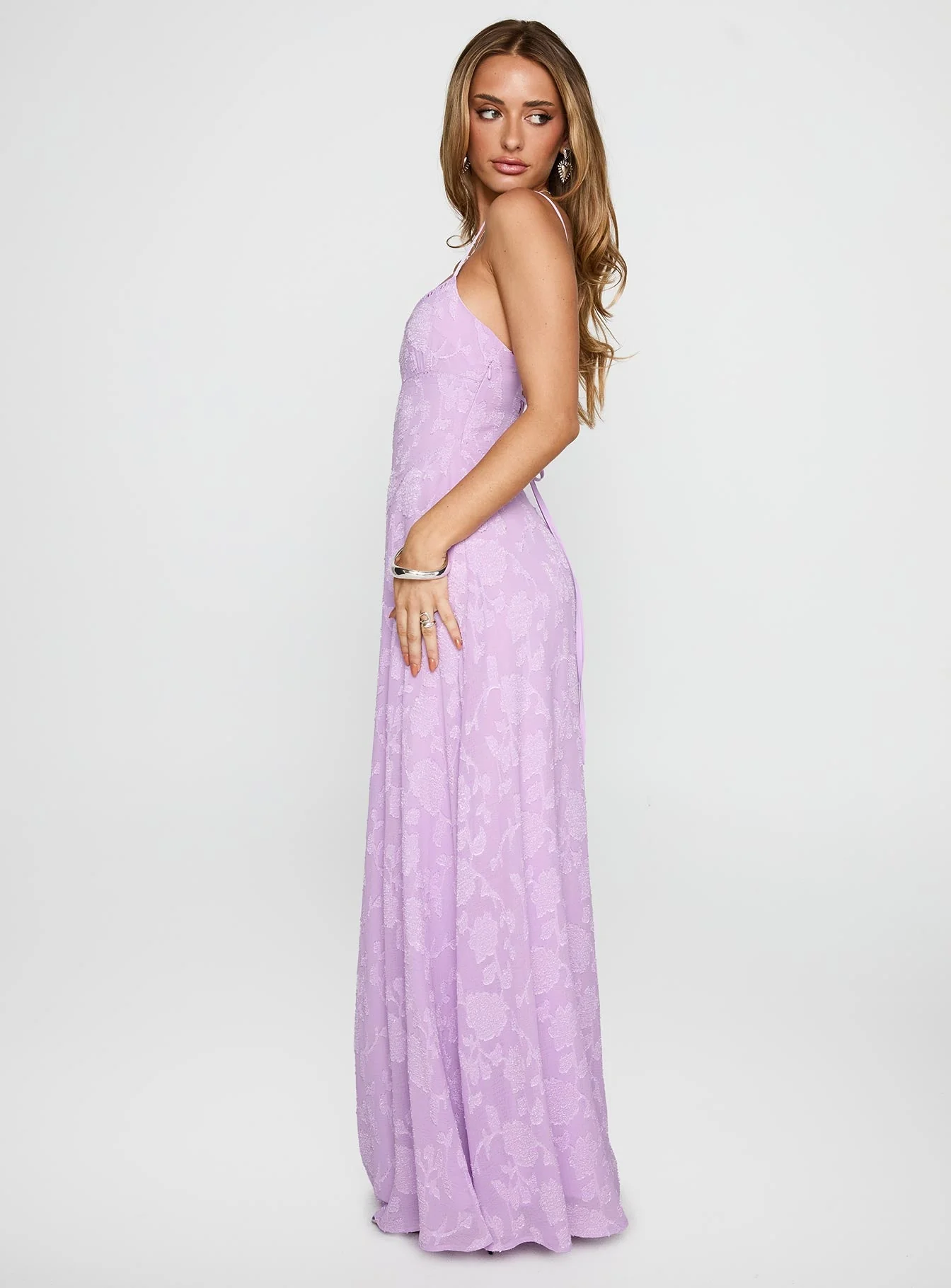 South Of France Maxi Dress Lilac - Image 4