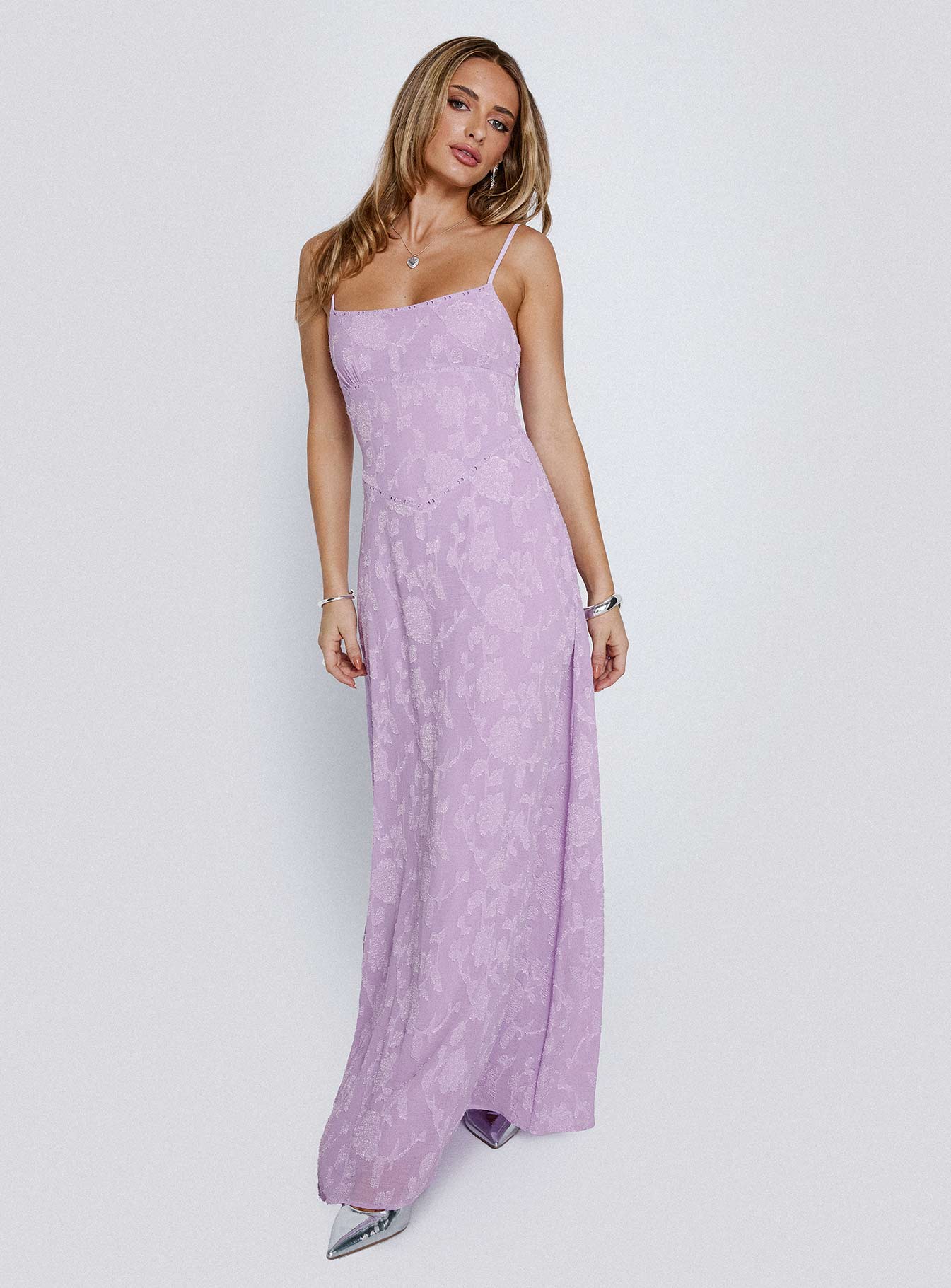 South Of France Maxi Dress Lilac - Image 8
