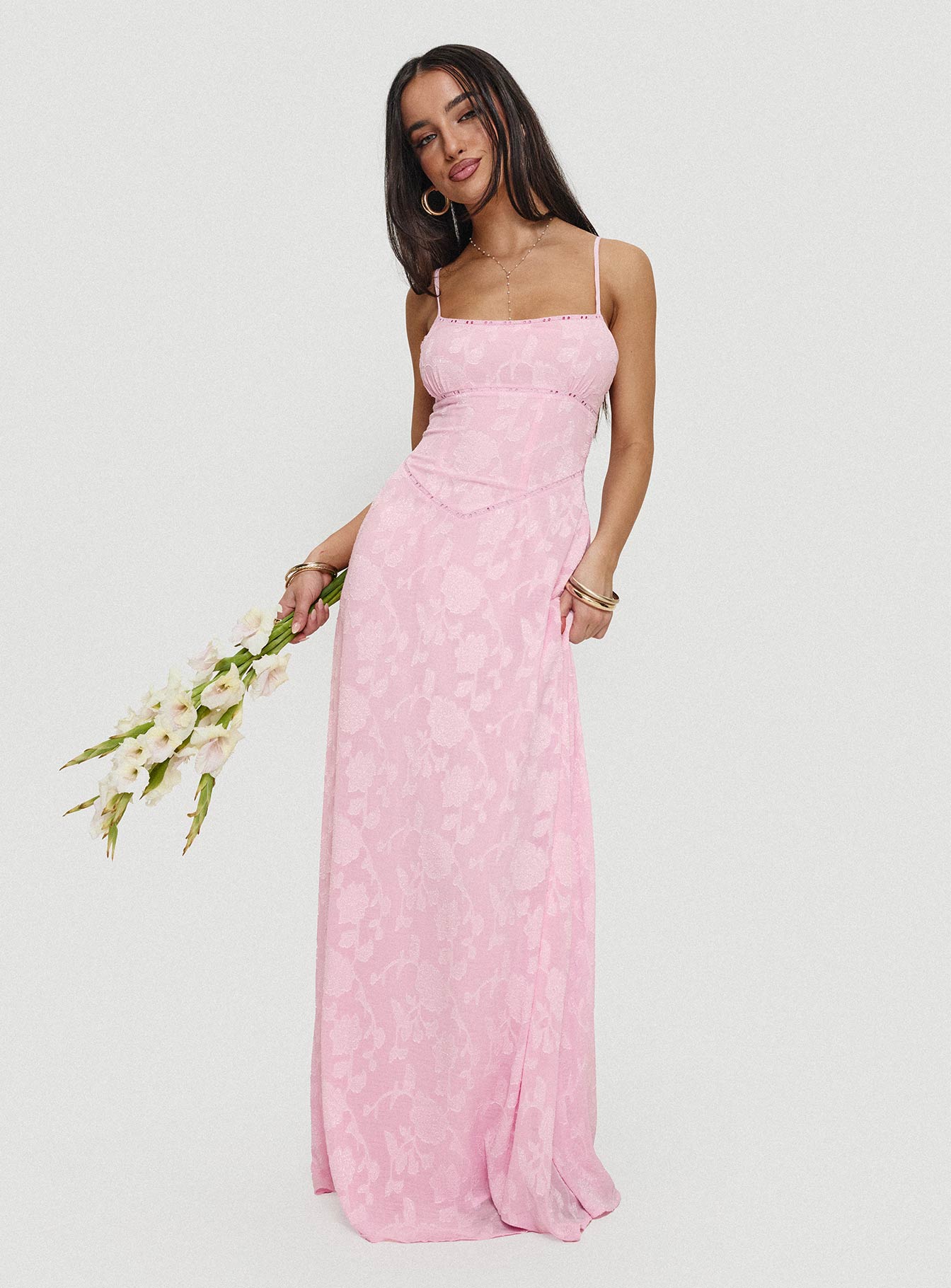 South Of France Maxi Dress Pink - Image 2