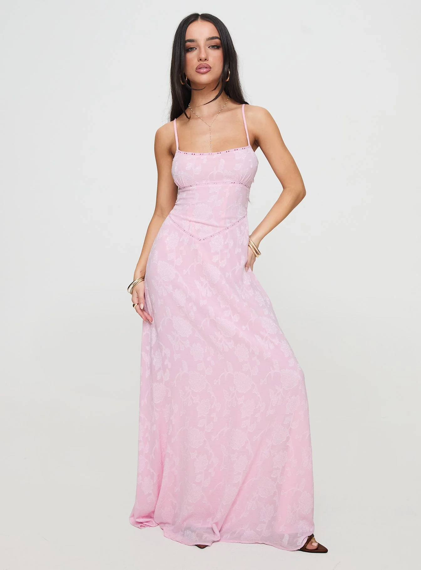 South Of France Maxi Dress Pink - Image 4