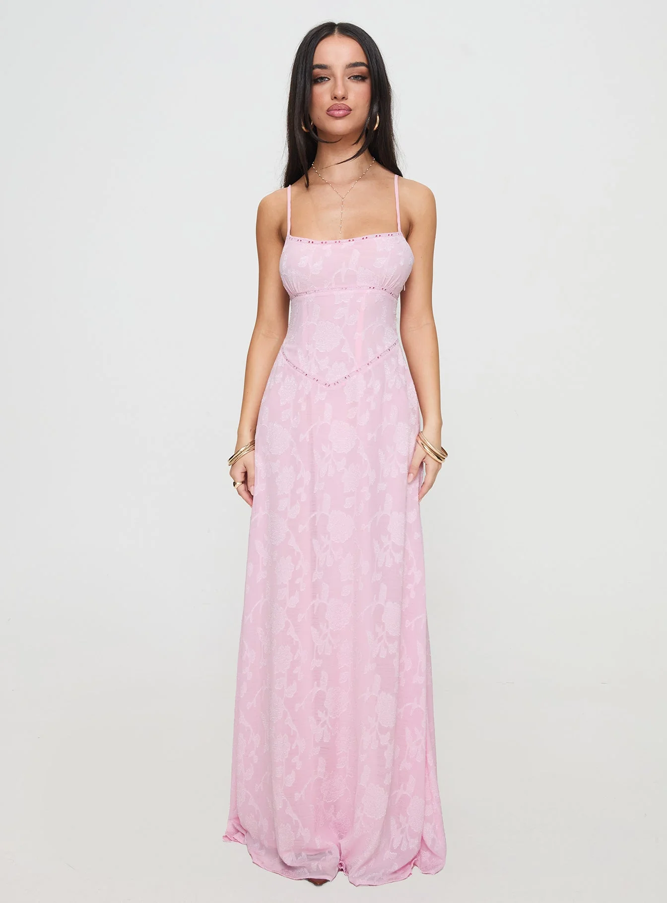 South Of France Maxi Dress Pink - Image 8