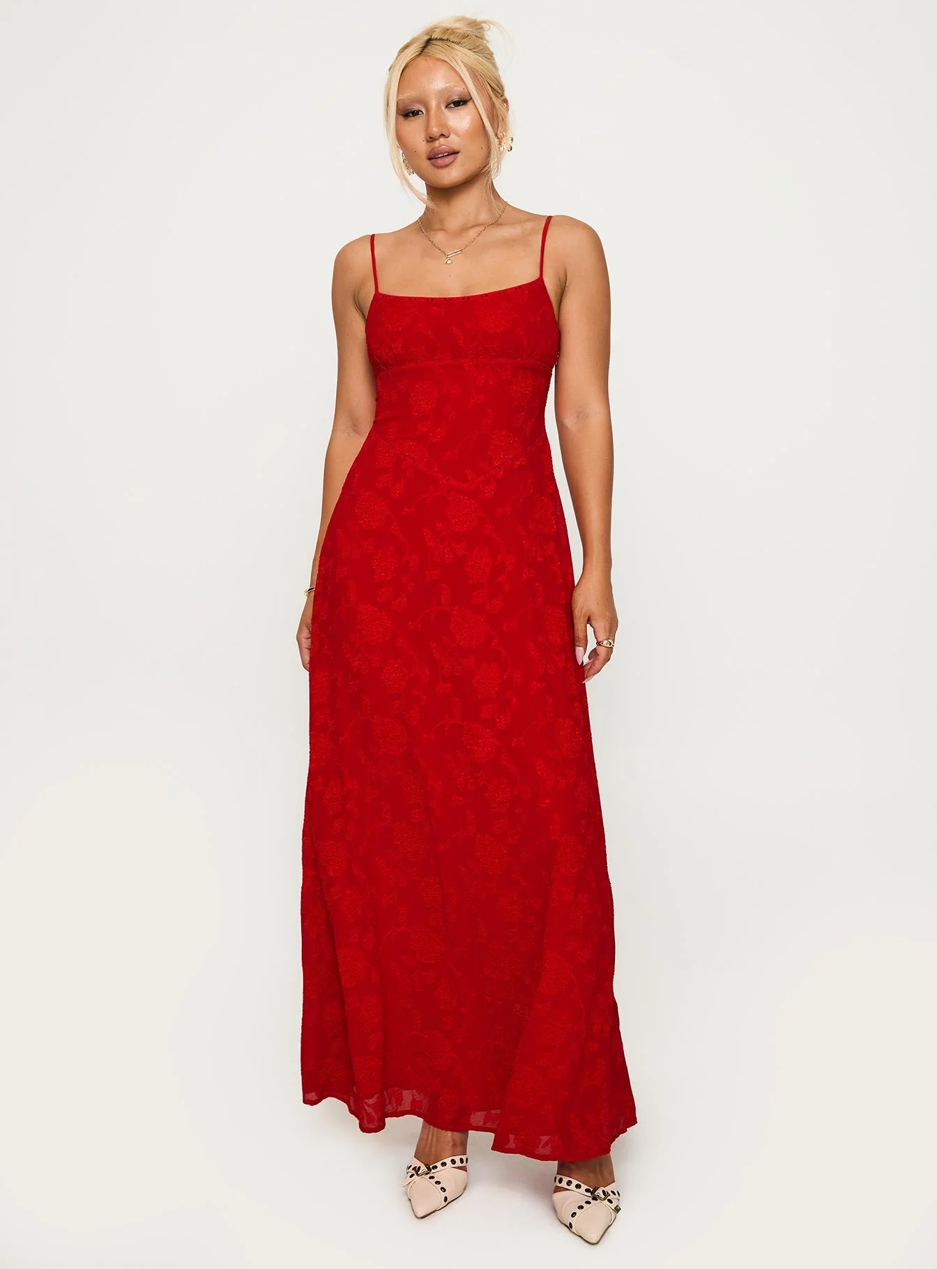 South Of France Maxi Dress Red - Image 2