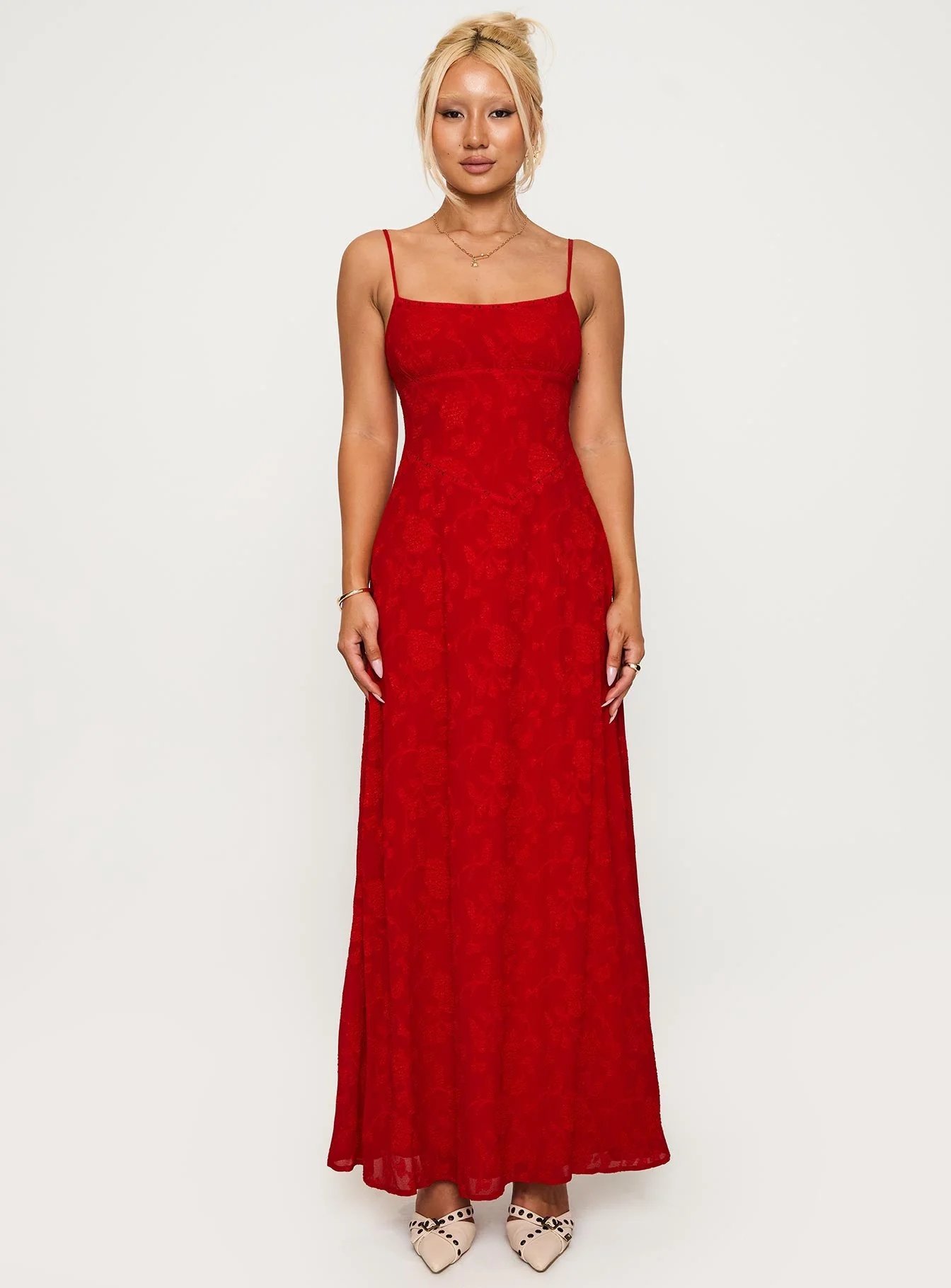 South Of France Maxi Dress Red - Image 7