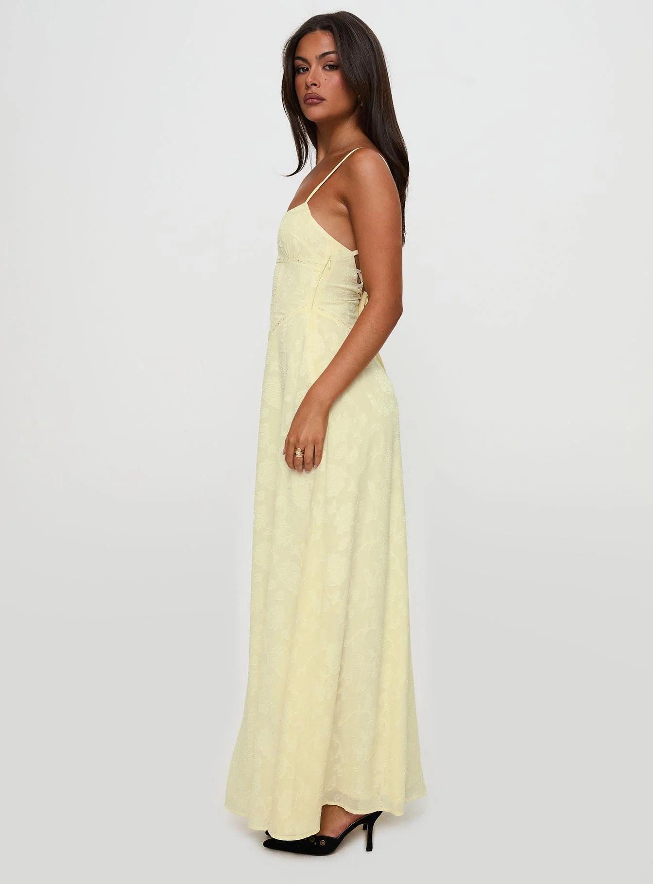 South Of France Maxi Dress Yellow - Image 10