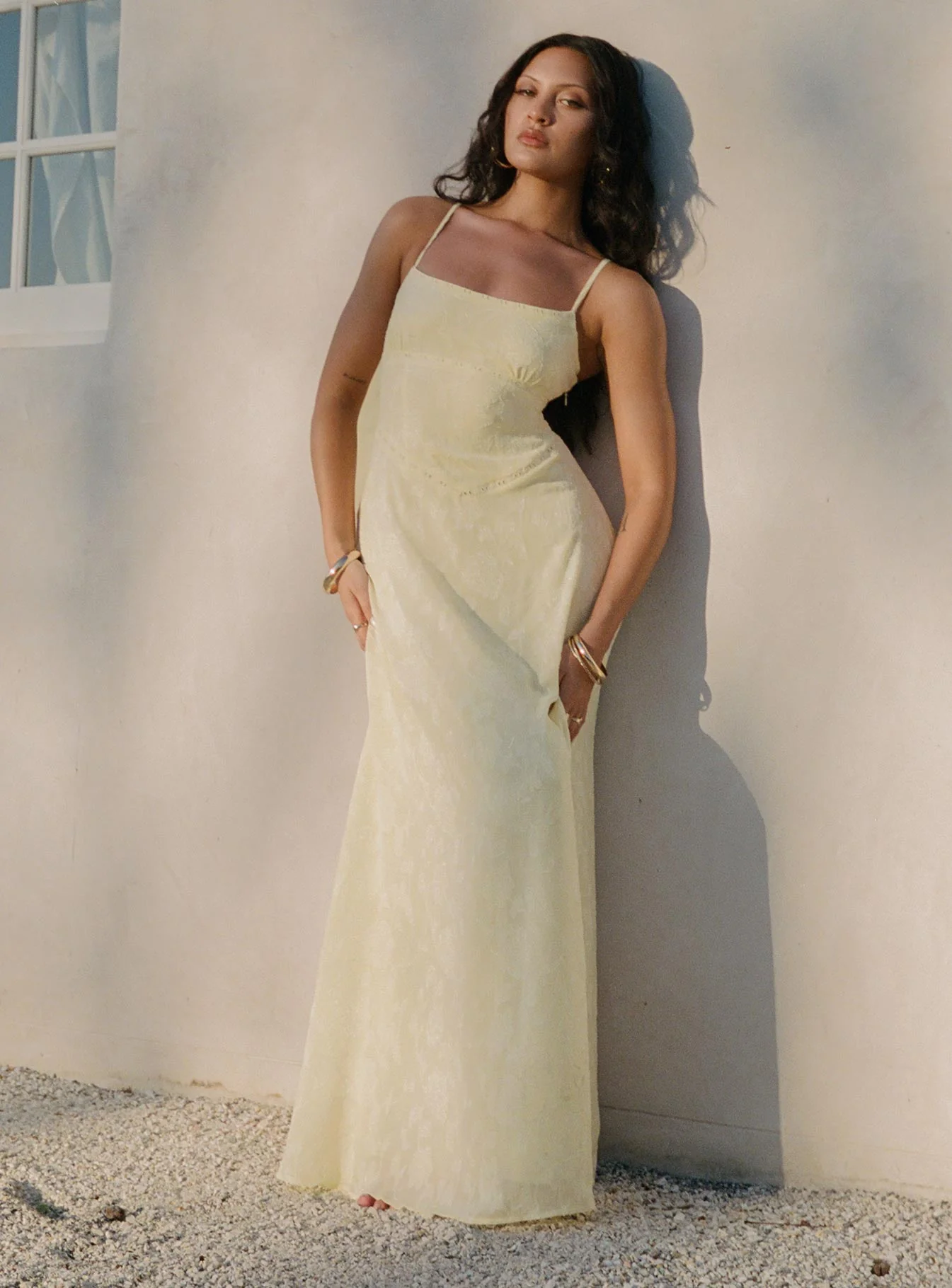 South Of France Maxi Dress Yellow - Image 7