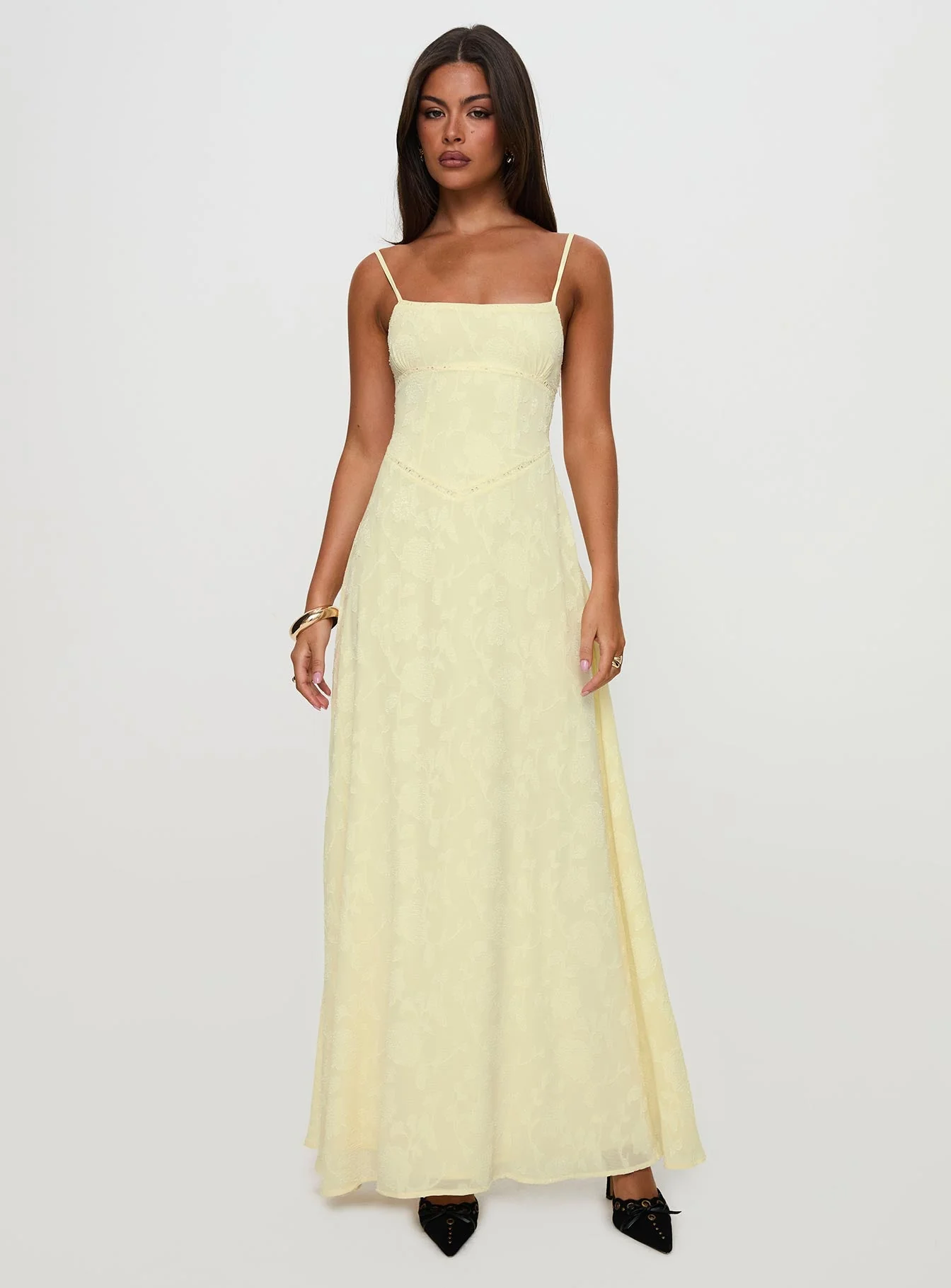South Of France Maxi Dress Yellow - Image 8