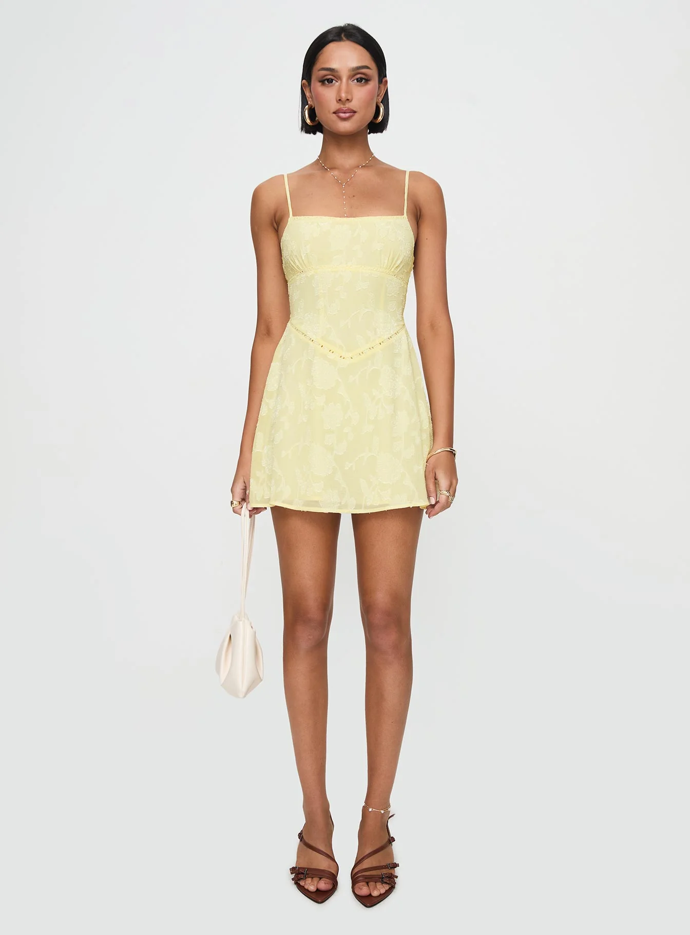 South Of France Mini Dress Yellow Petite - Image 7