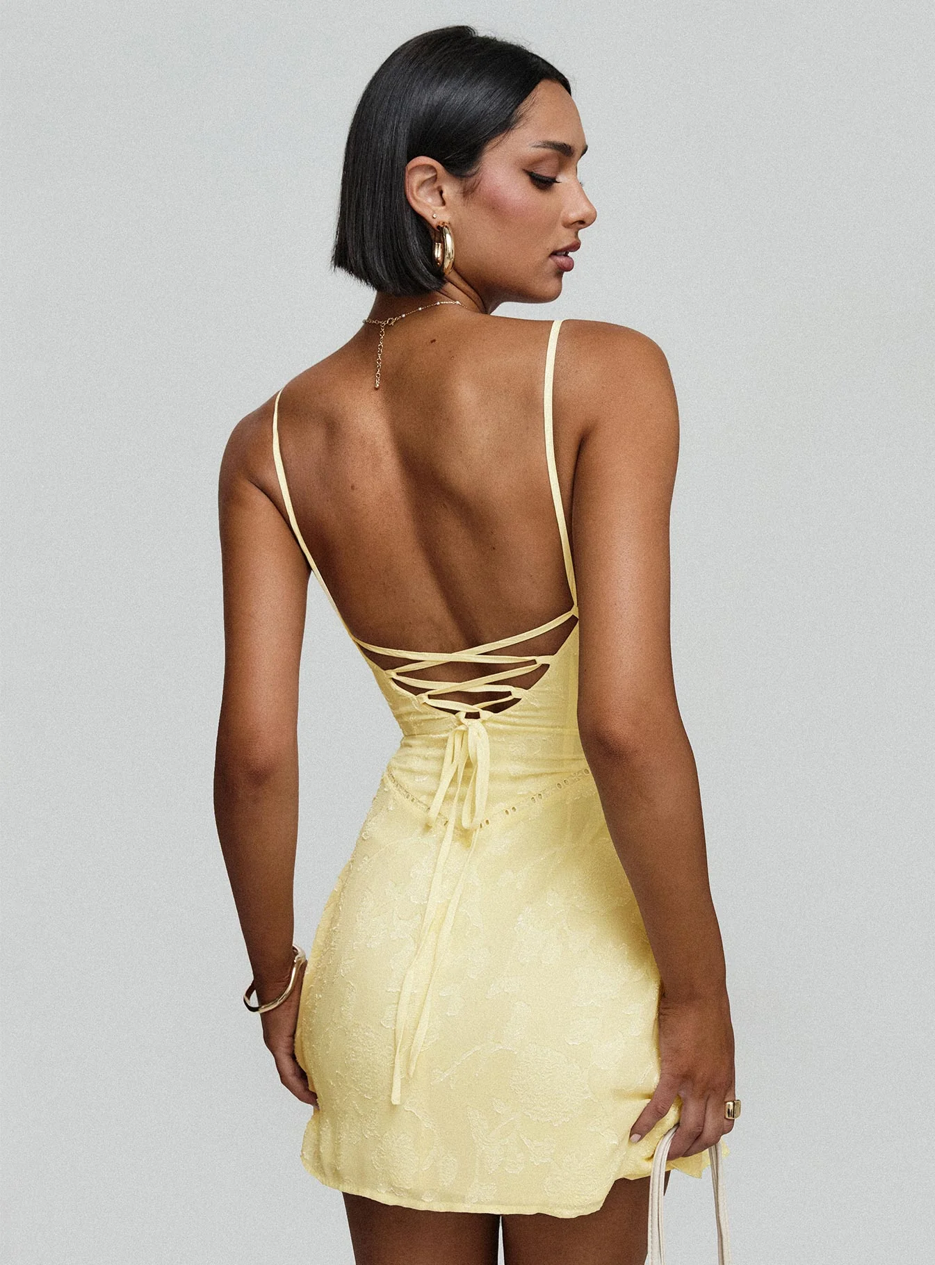 South Of France Mini Dress Yellow Petite - Image 9