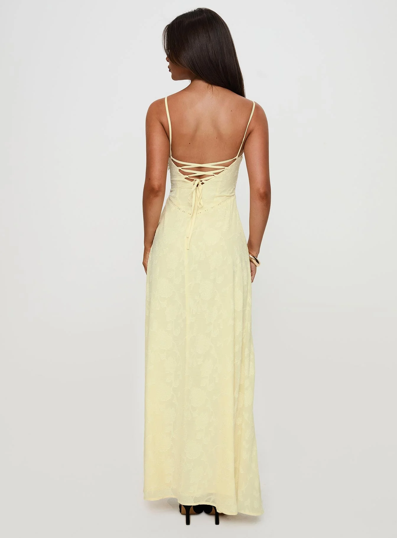 South Of France Maxi Dress Yellow Petite - Image 11