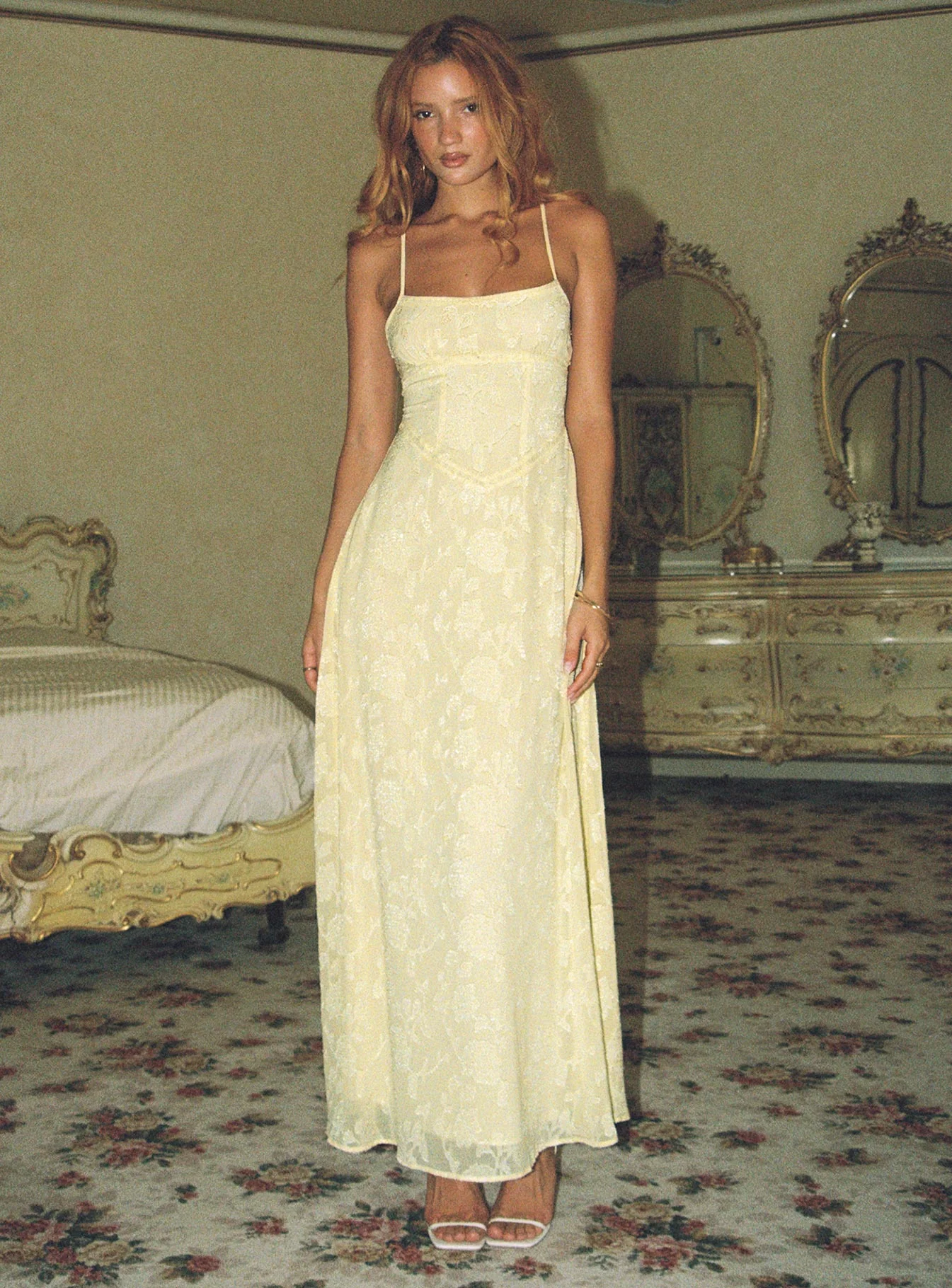 South Of France Maxi Dress Yellow Petite - Image 2
