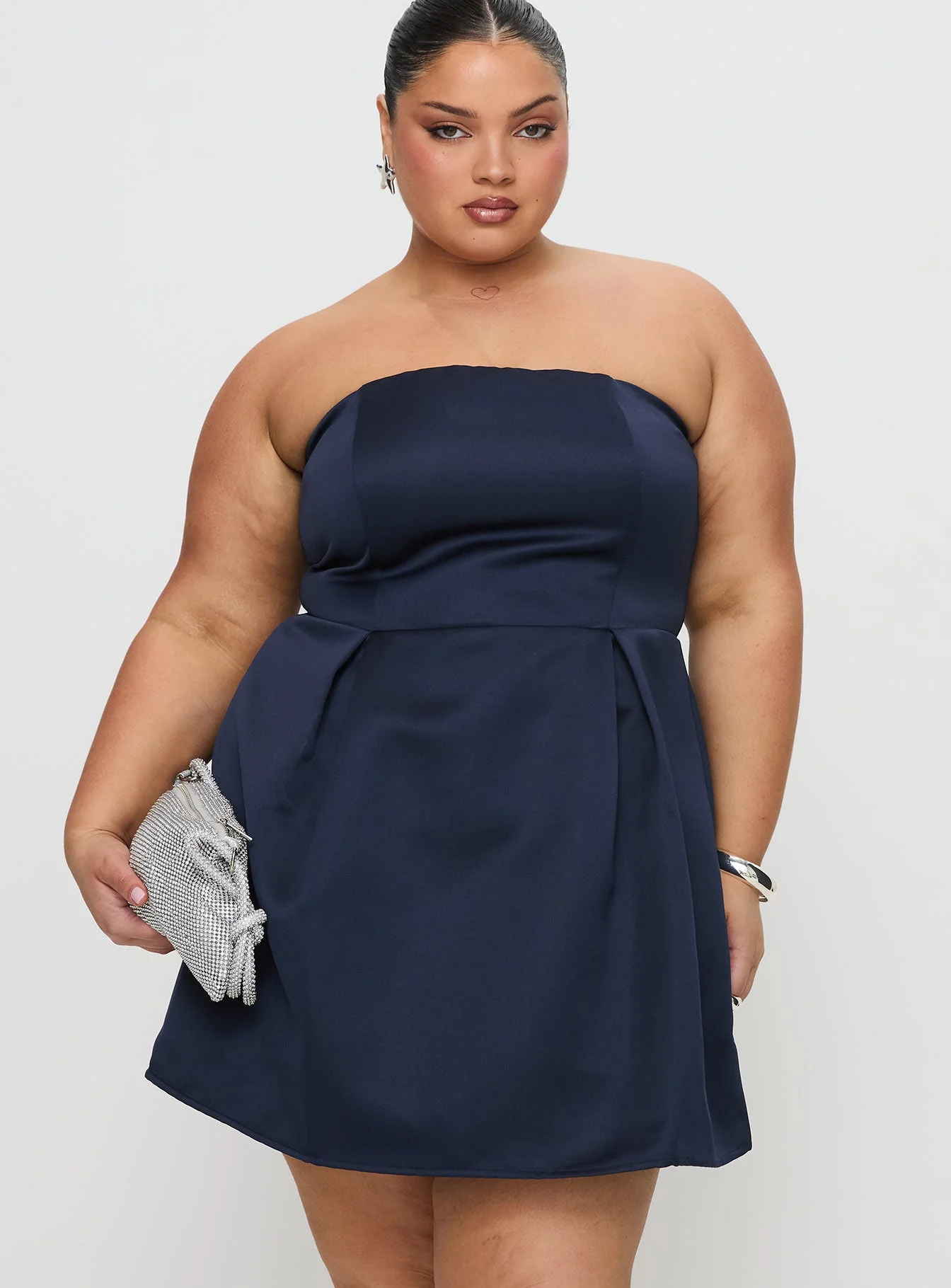 Spader Corset Mini Dress Navy Curve - Image 2