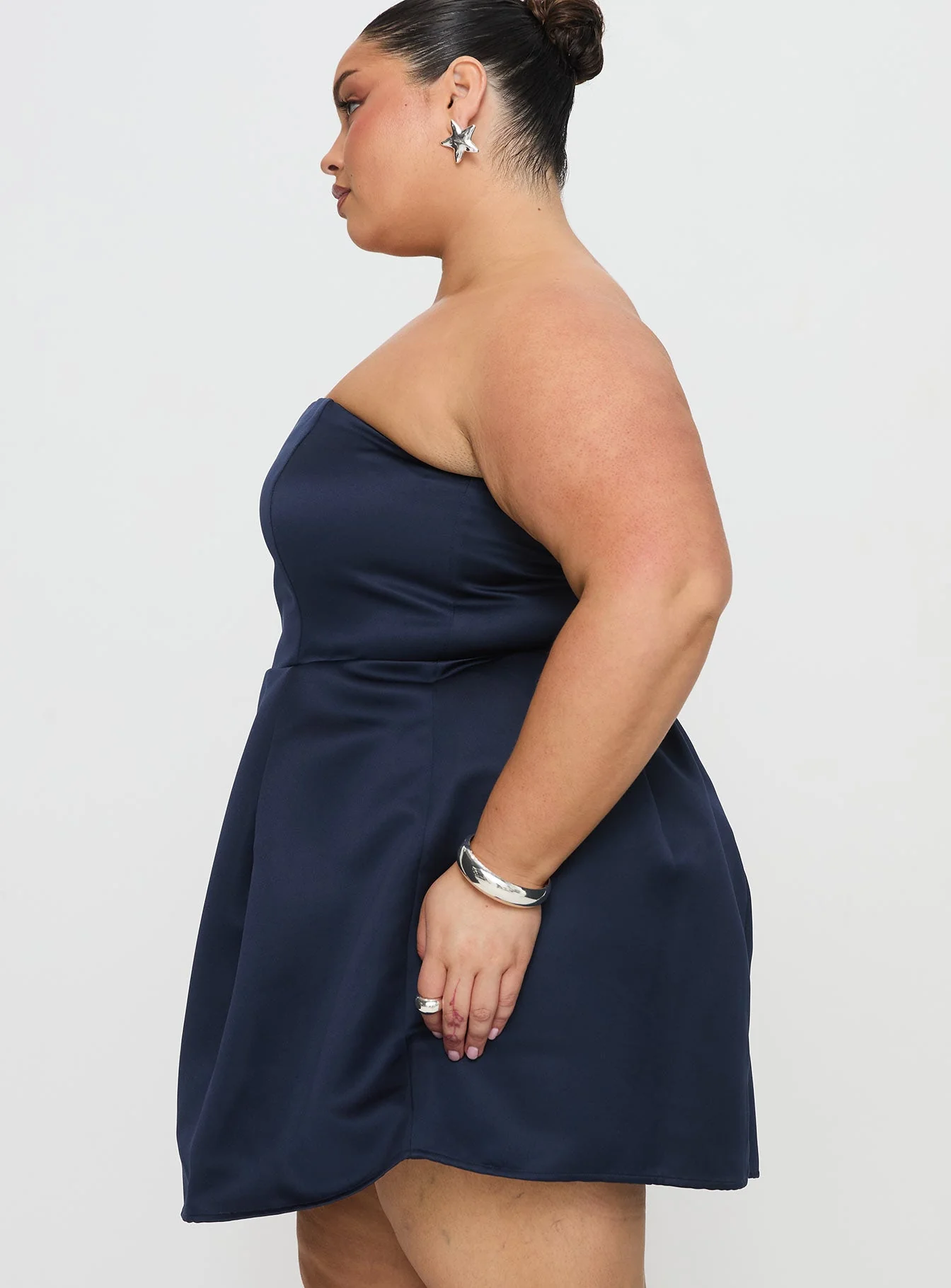 Spader Corset Mini Dress Navy Curve - Image 4