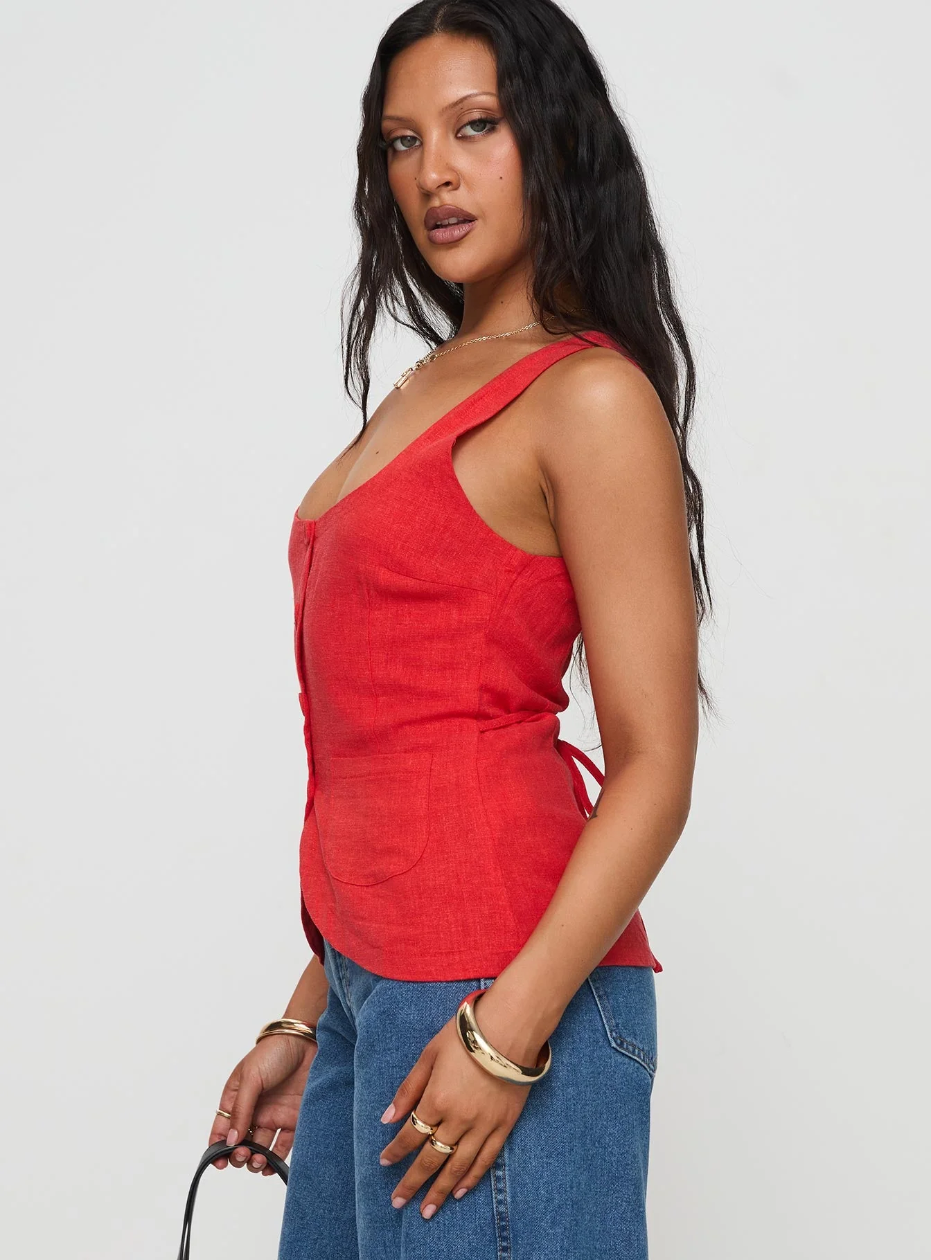 Spirito Vest Top Red - Image 4