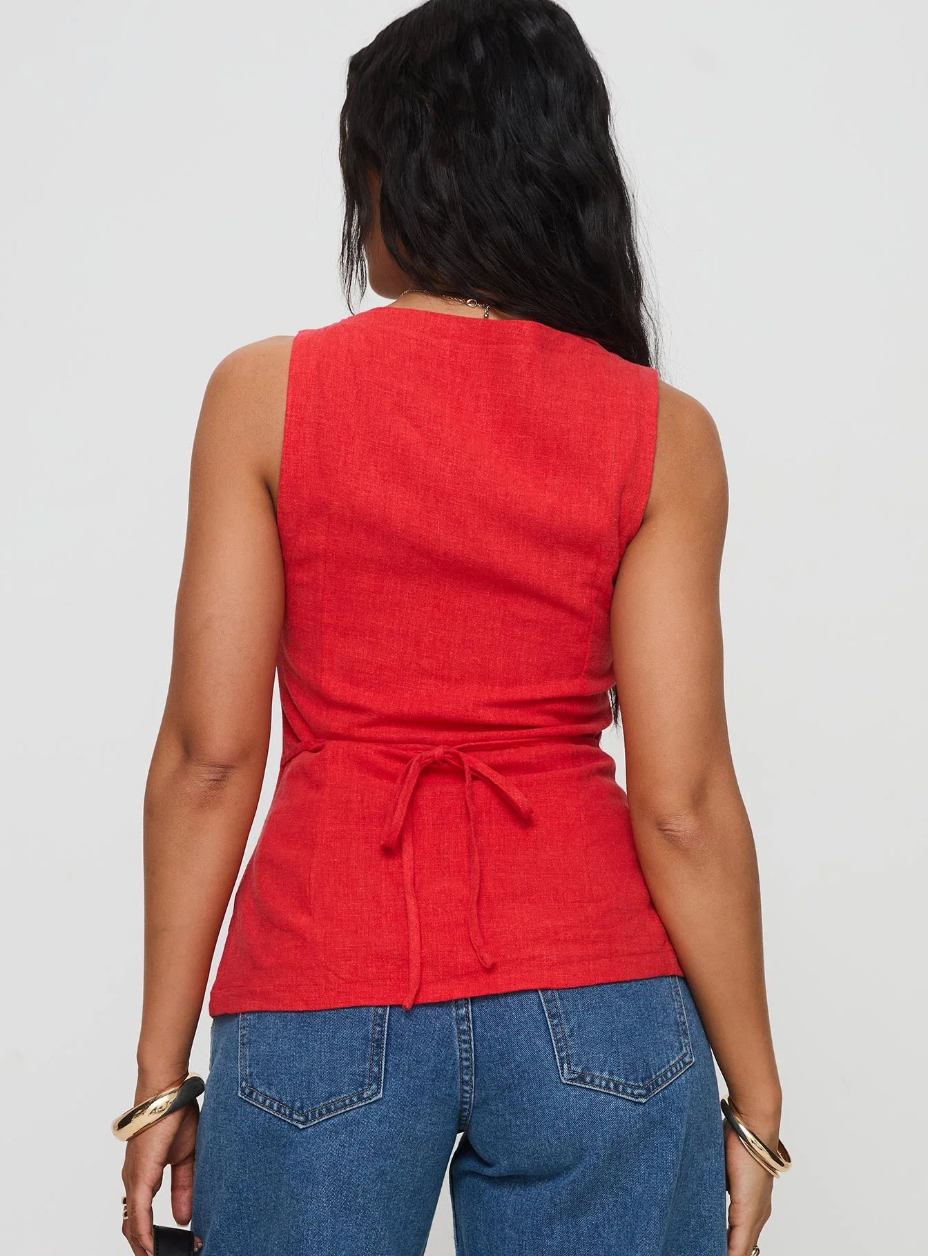 Spirito Vest Top Red - Image 5