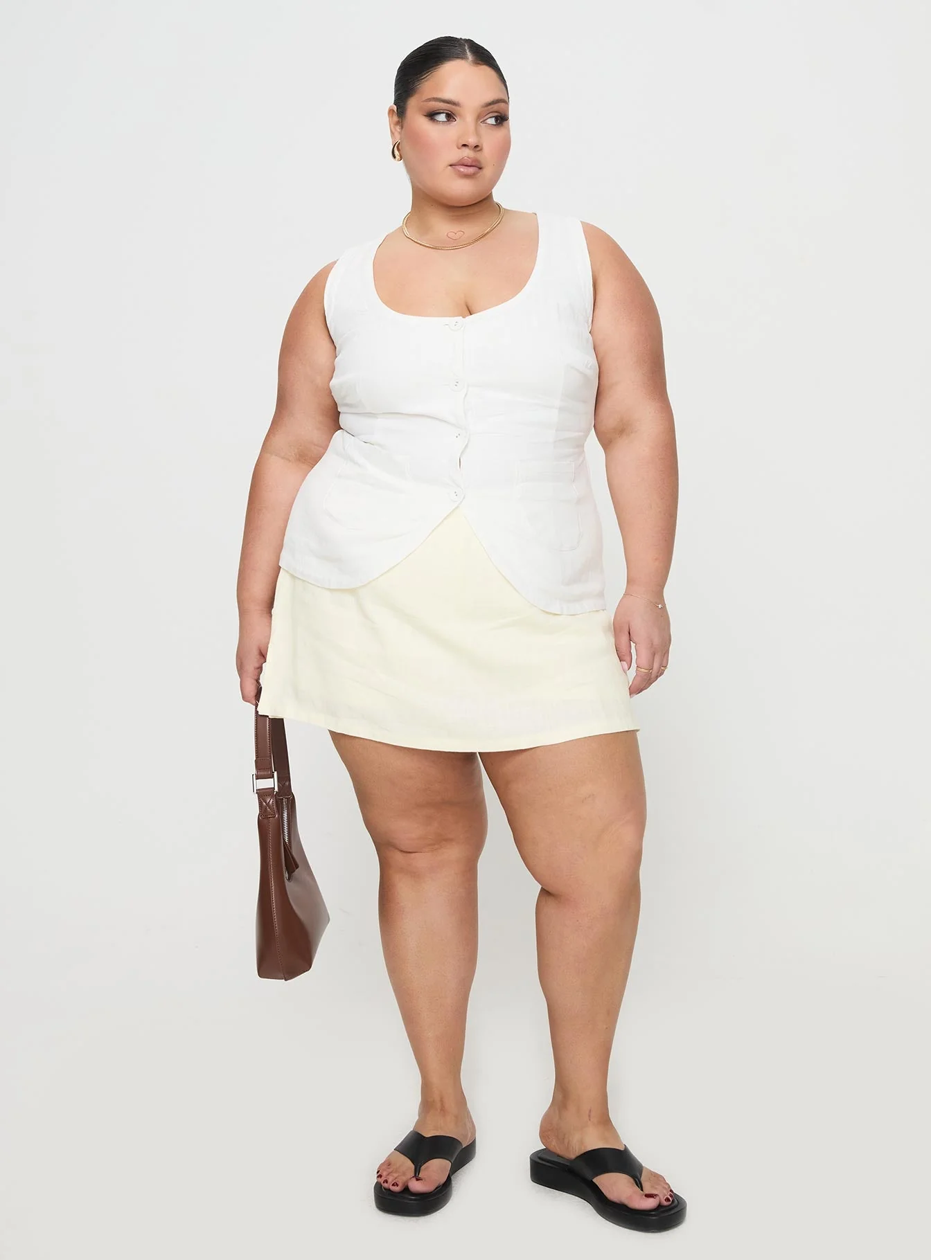 Spirito Vest Top White Curve - Image 3