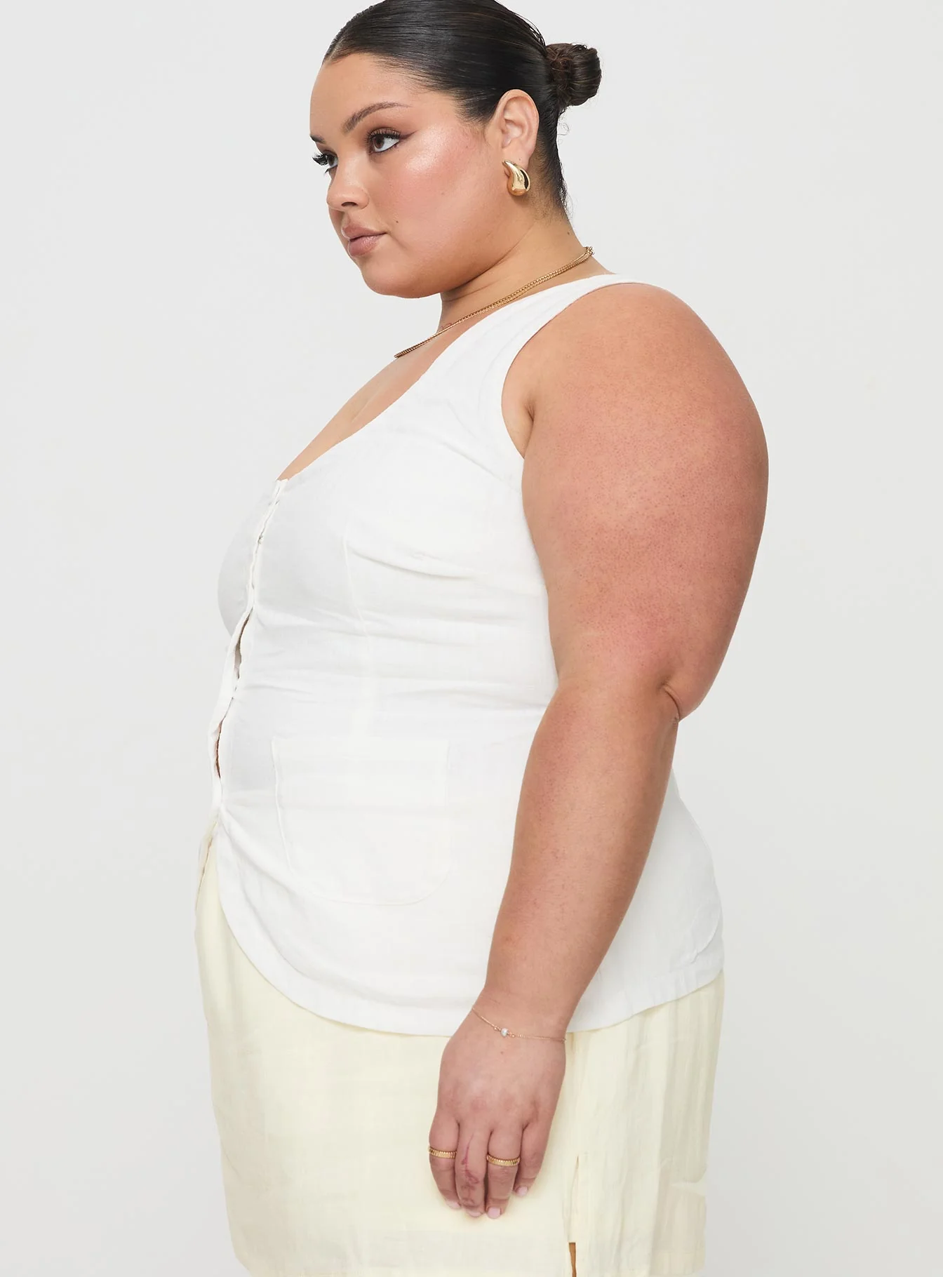 Spirito Vest Top White Curve - Image 4