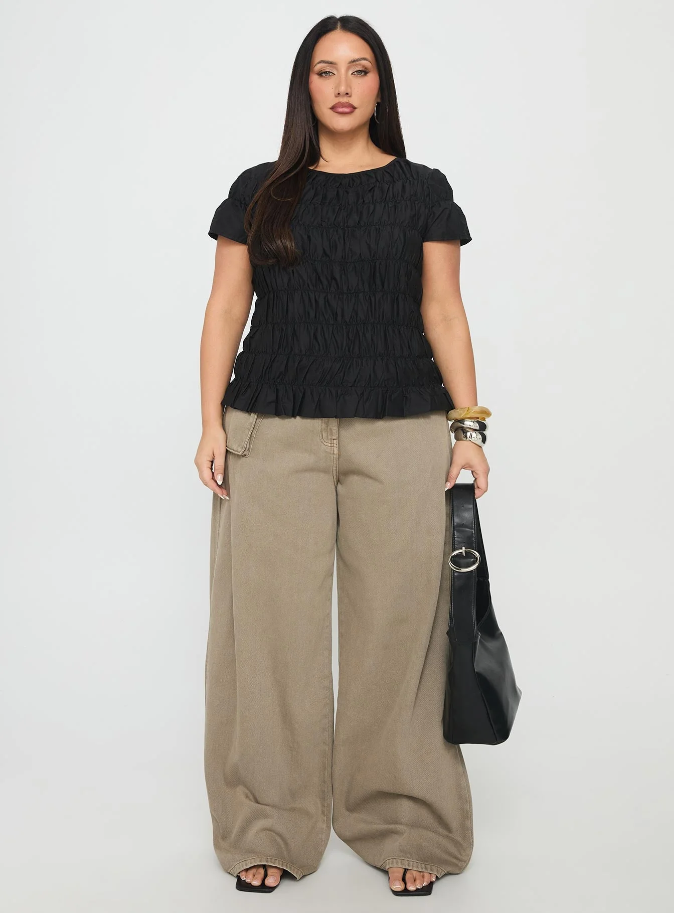 Spoiler Alert Ruched Top Black Curve - Image 6