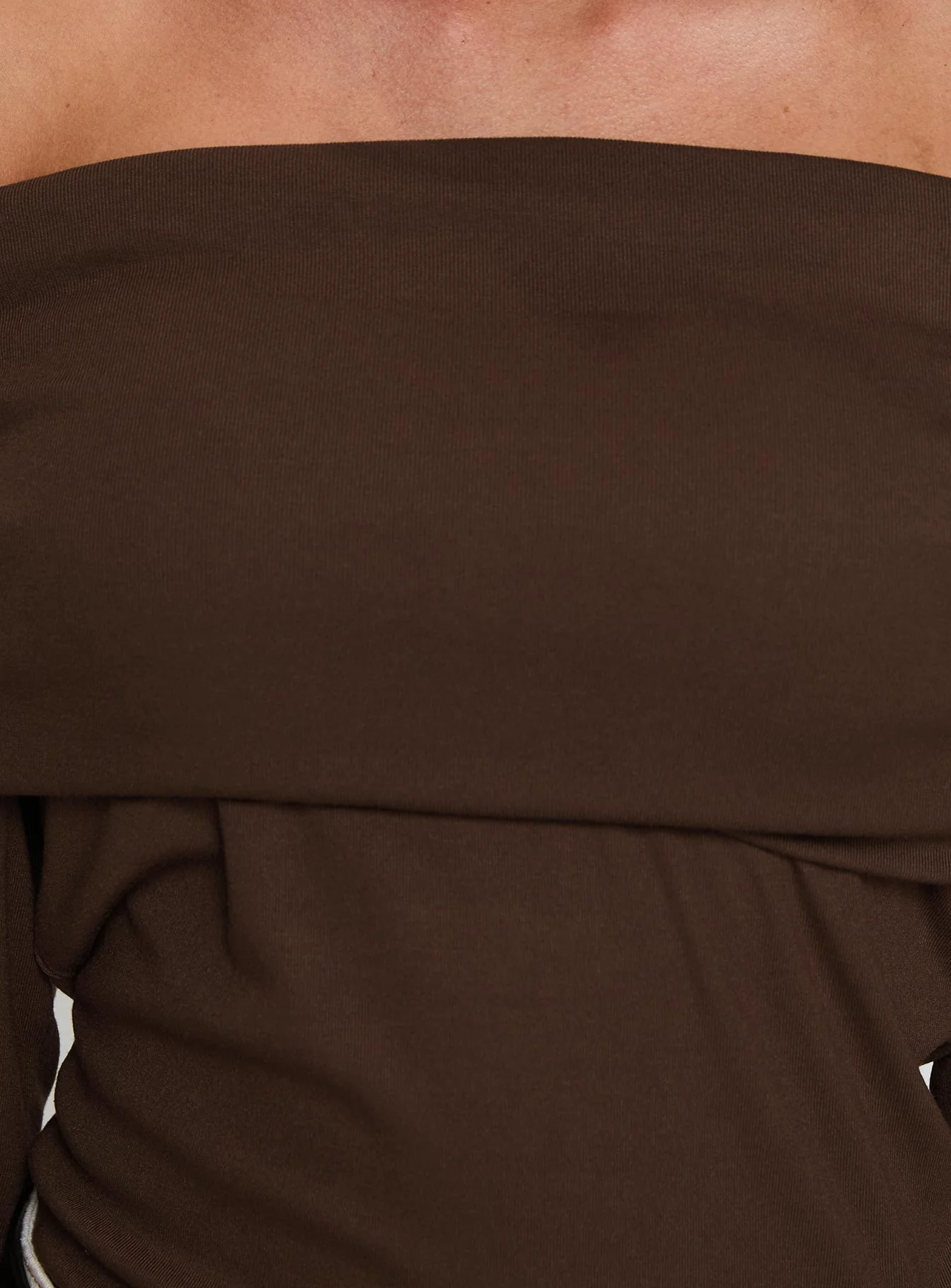 Spoilt Off The Shoulder Bodysuit Brown - Image 6