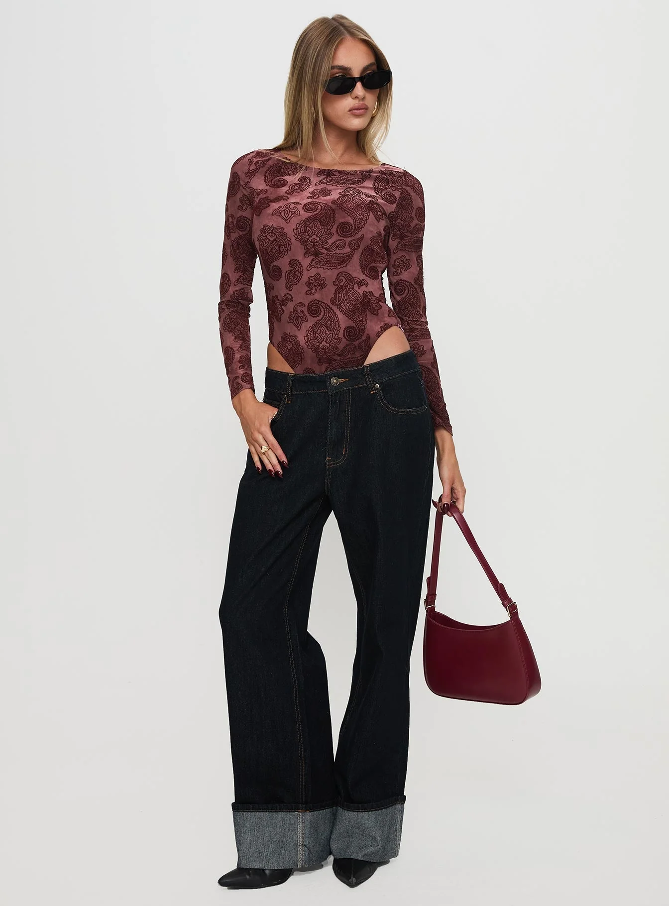 Spruce Bodysuit Red Paisley - Image 2