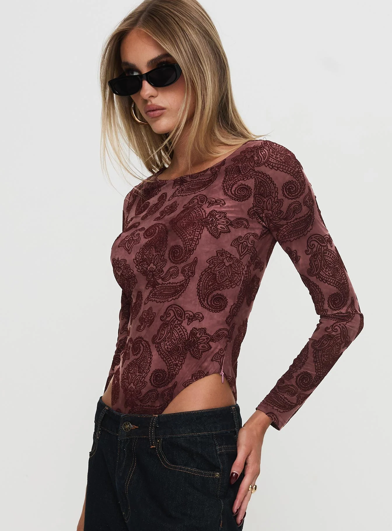 Spruce Bodysuit Red Paisley - Image 3
